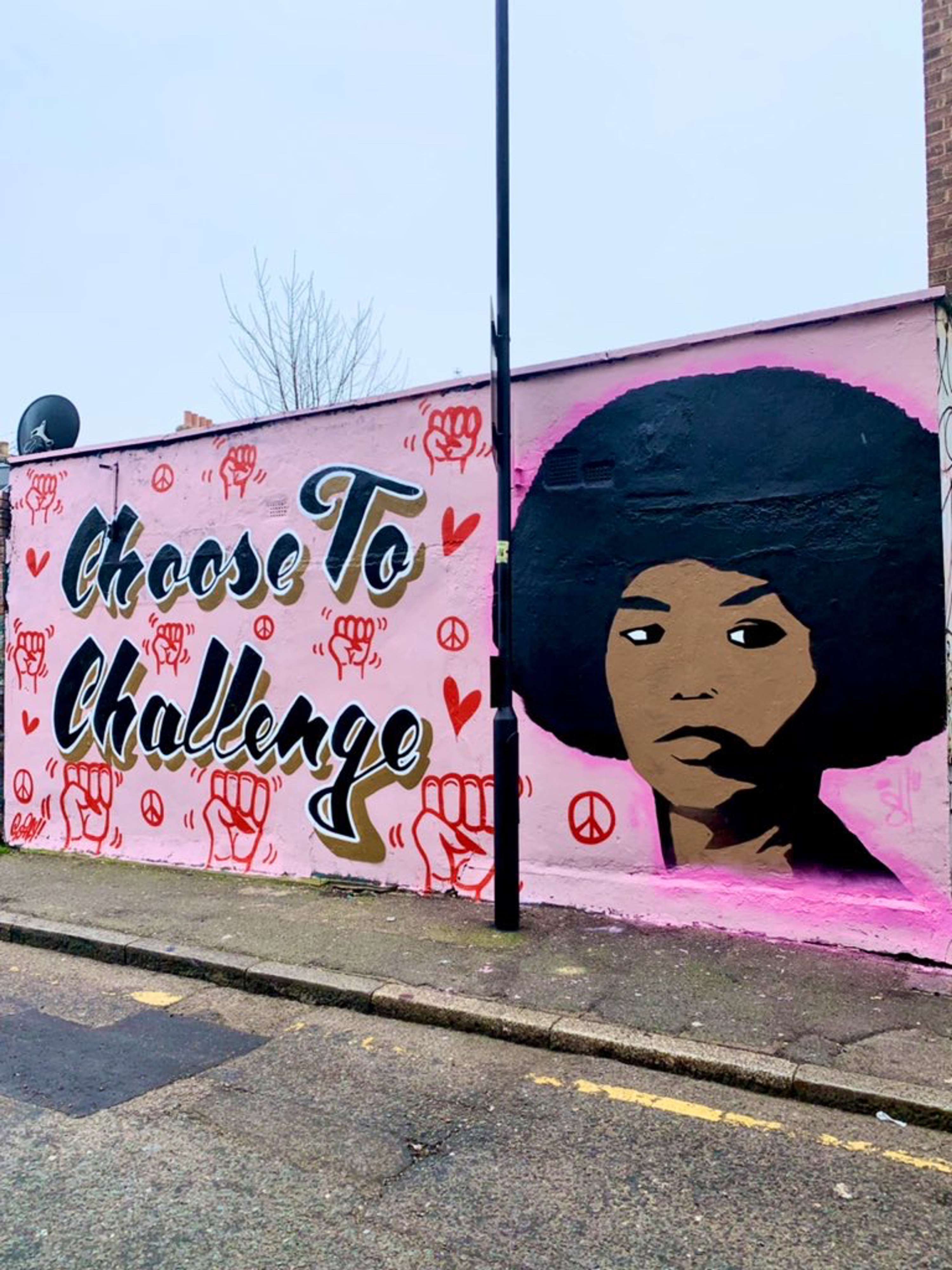 Choose To Challenge Mural by Sophy Robson