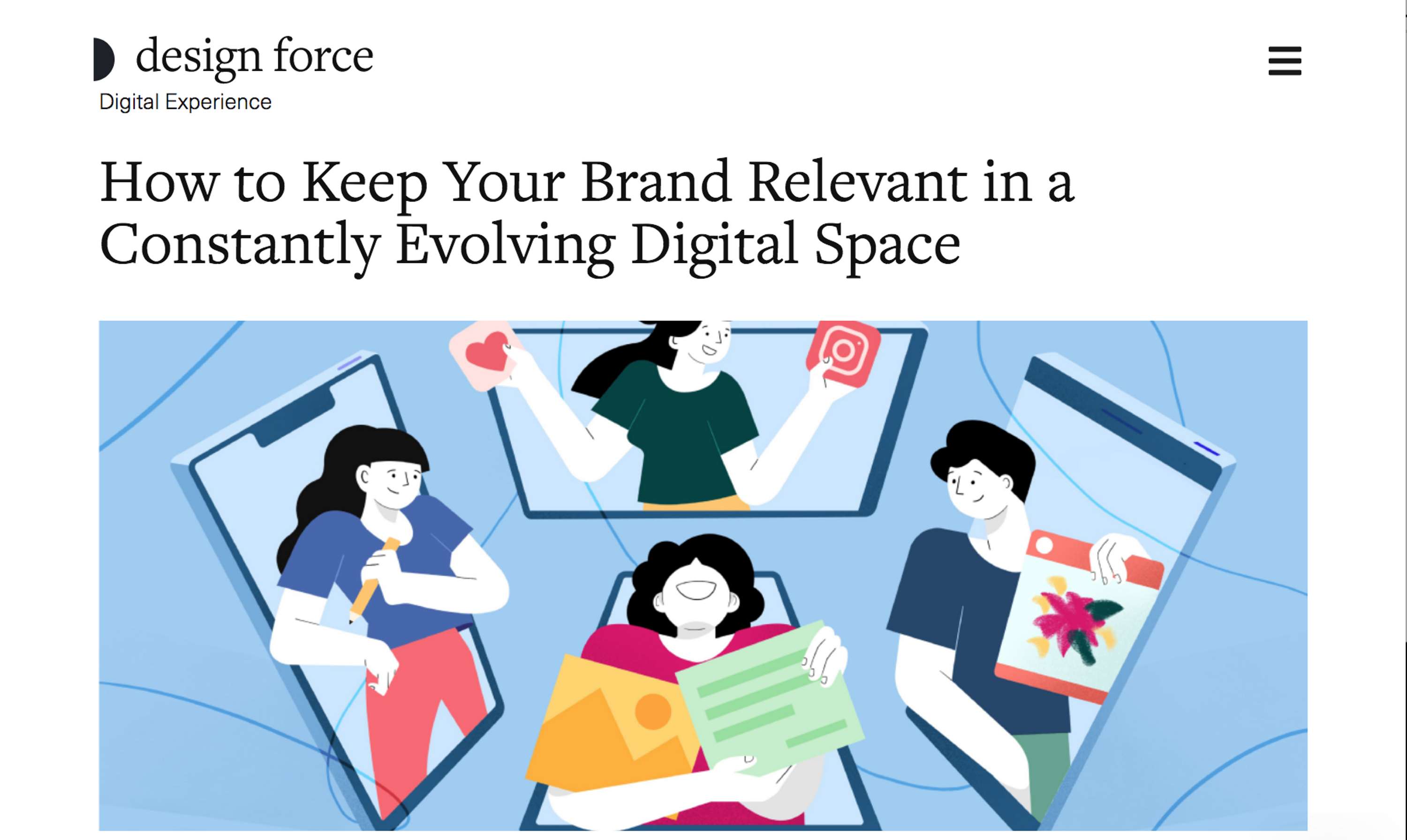 "How to keep your brand relevant in a constantly evolving digital space" | Article for Design Force by Vicki Chagger