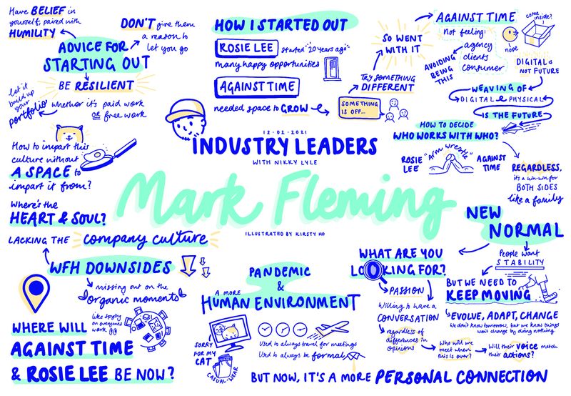 Sketchnotes: Industry Leaders with Nikky Lyle – Mark Fleming by Kirsty Ho