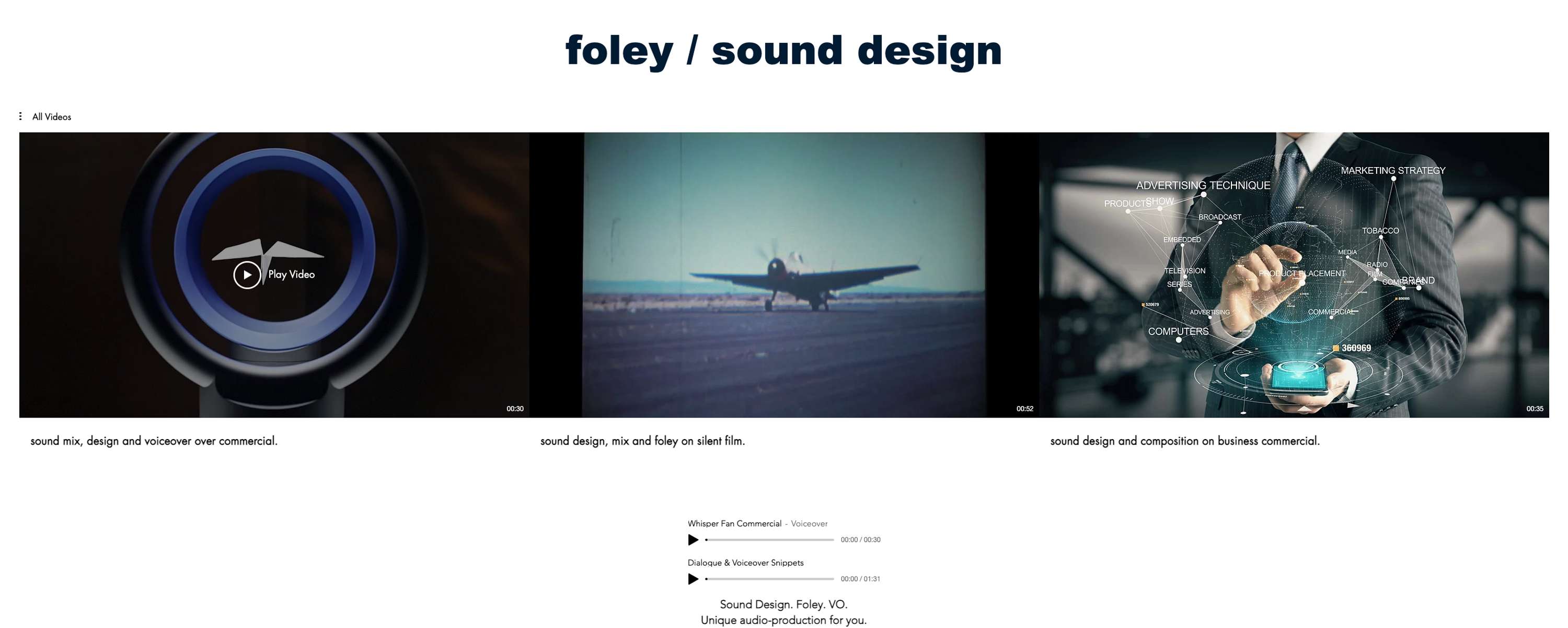 Sound Design by Aral Barsakcioglu