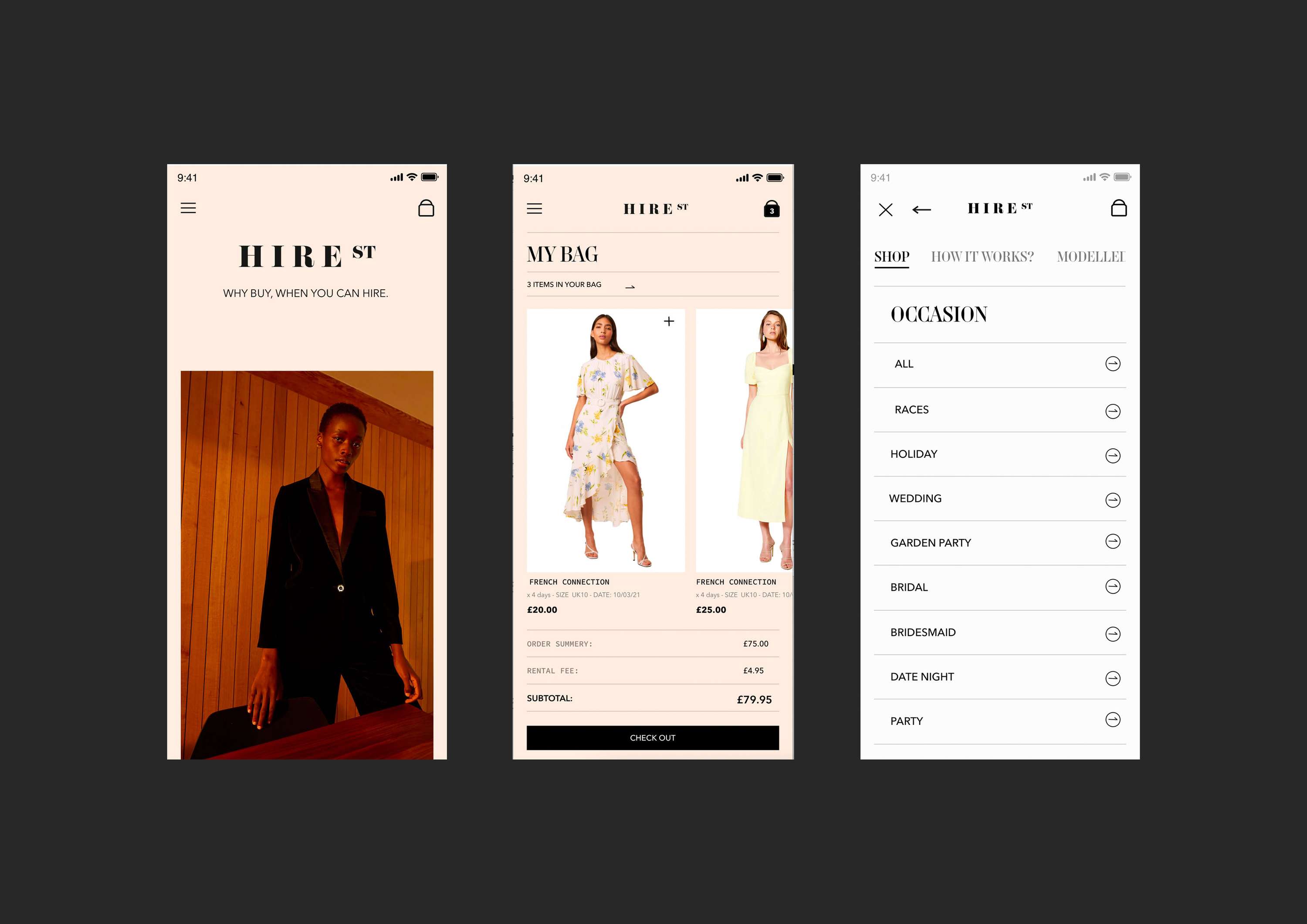 Hirestreet App & Web concept design by Dominic Lupton