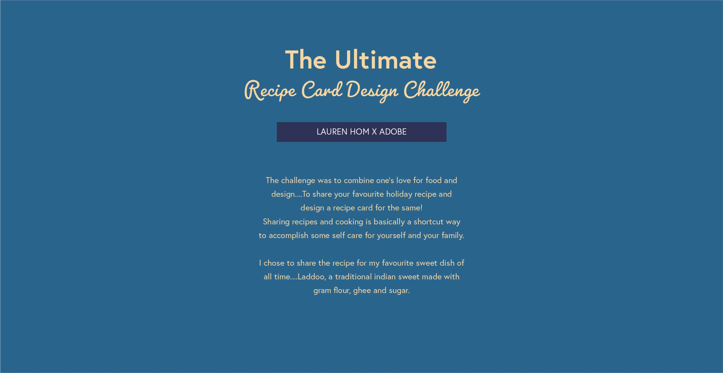 Recipe Card Design Challenge by Malini Rao