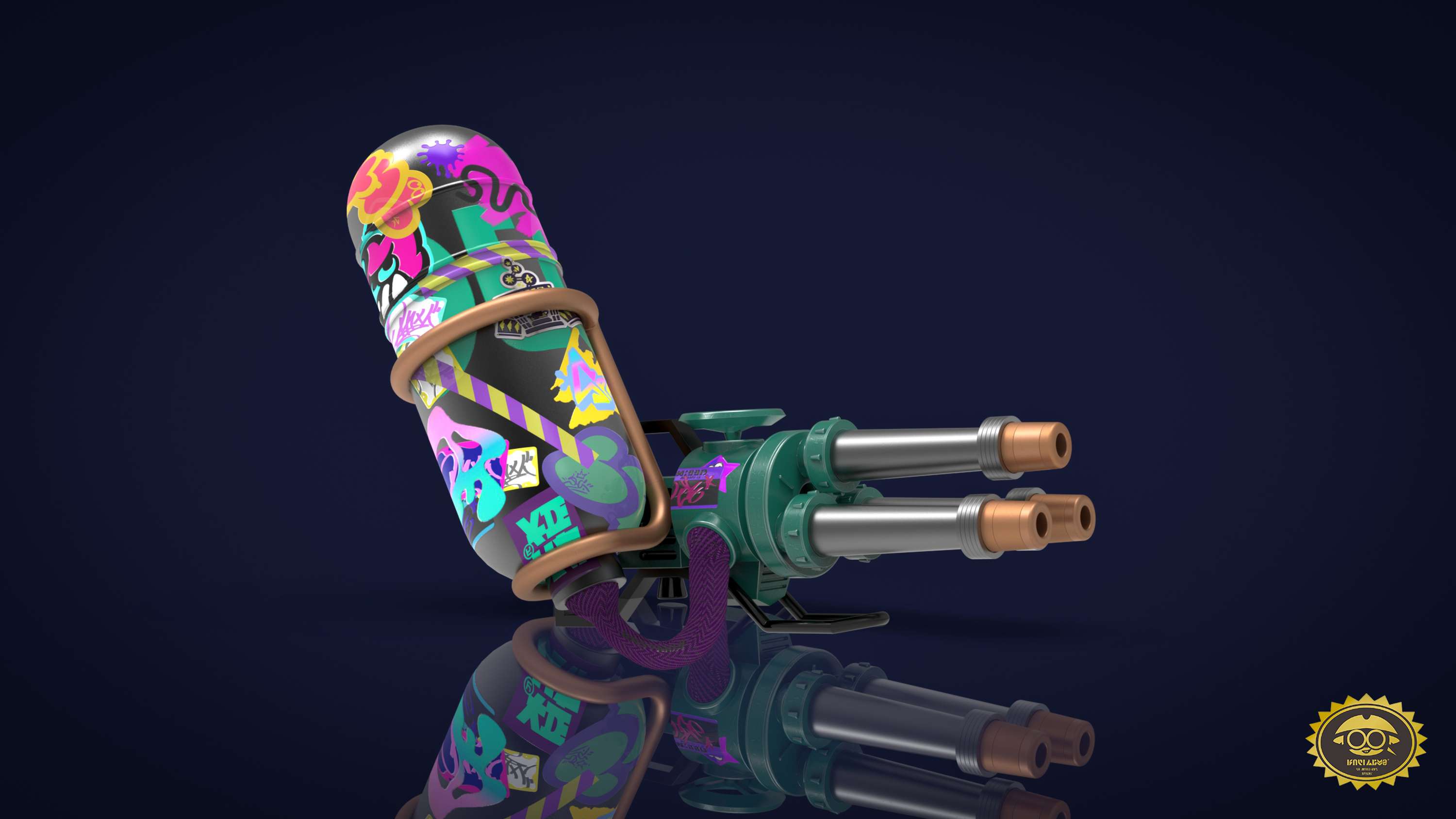 Splatoon2 Graffiti Hydra Splatling by Atticus Durnell