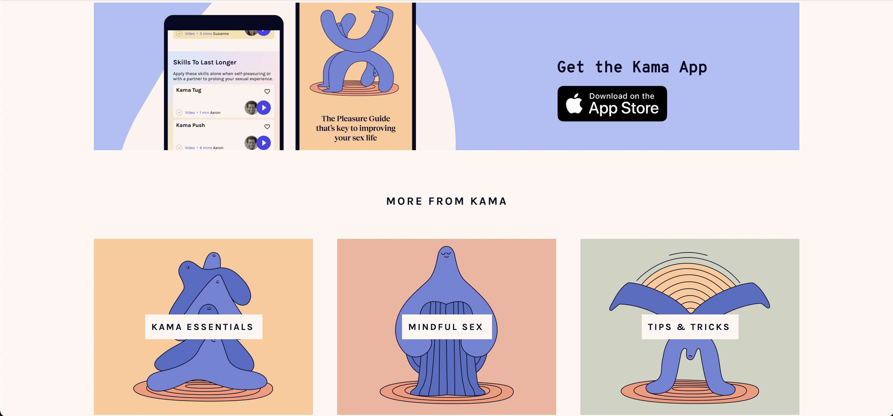 Live Events + Blog Pages on the Kama Website by Kama