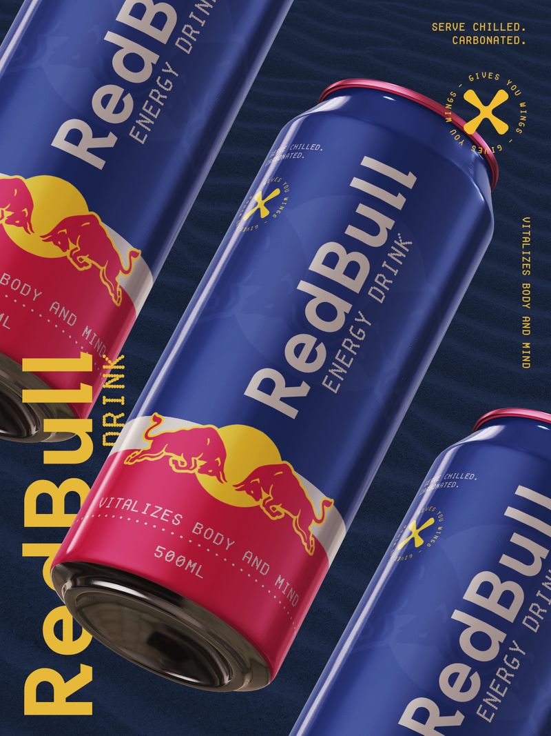 Redbull Can Rebrand - Concept Art by Dean Silveira