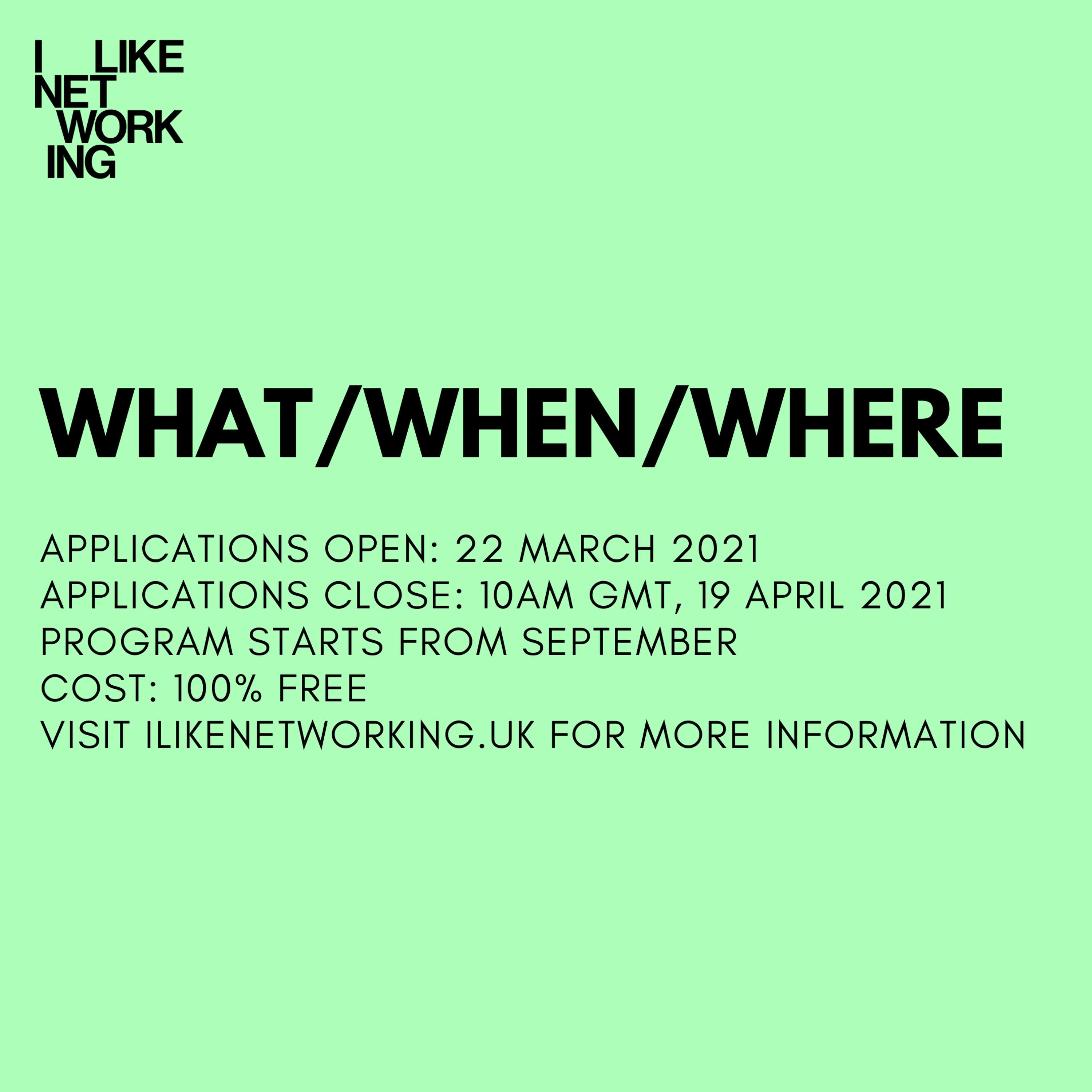 THE 2021 I LIKE NETWORKING MENTORING SCHEME by Isabel Sachs