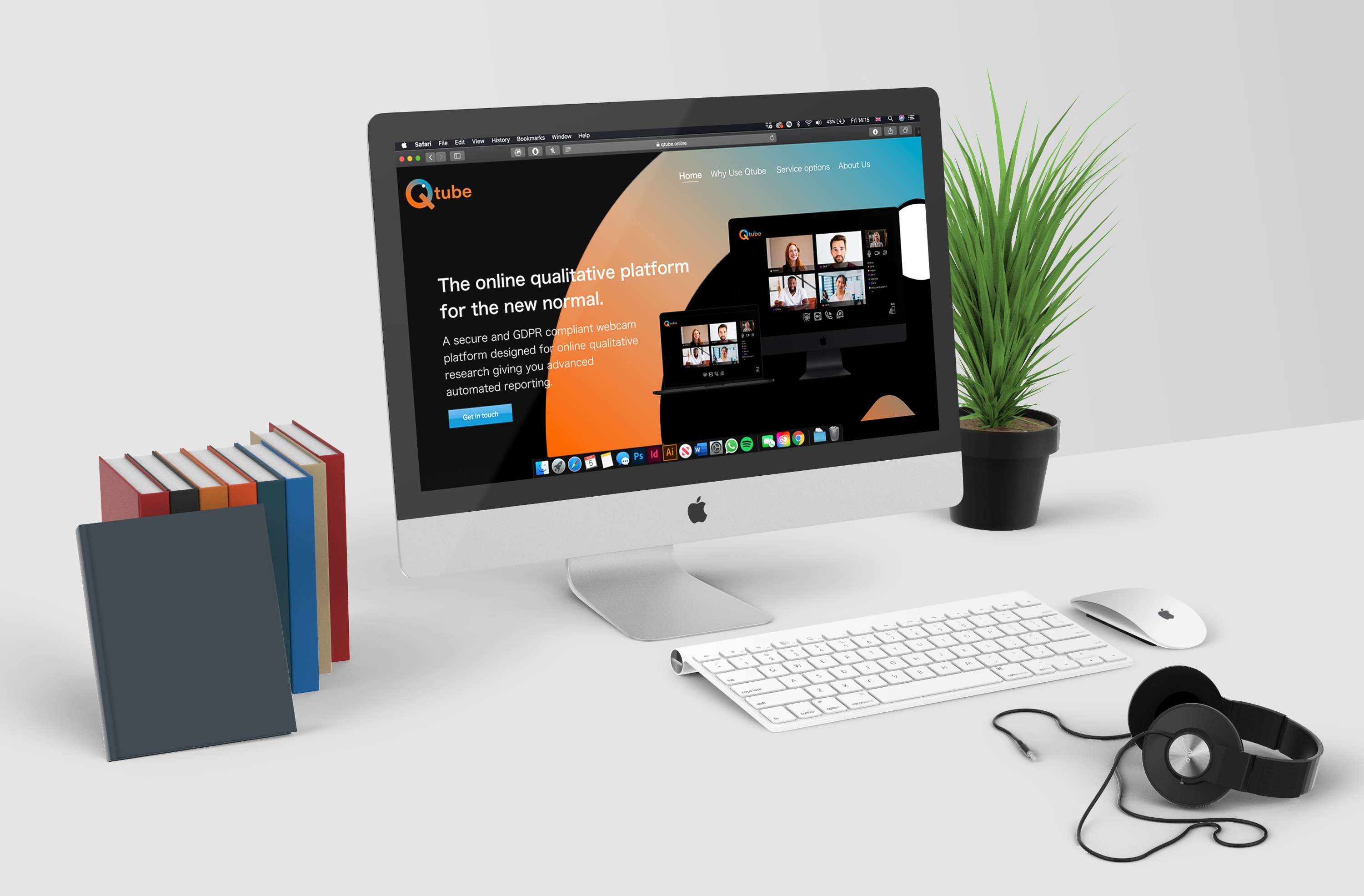 Qtube branding and web design by Melinda Salu