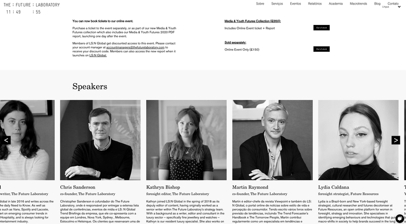 Speaker at The Future Laboratory's Media & Youth Futures 2020 Event by Lydia Caldana