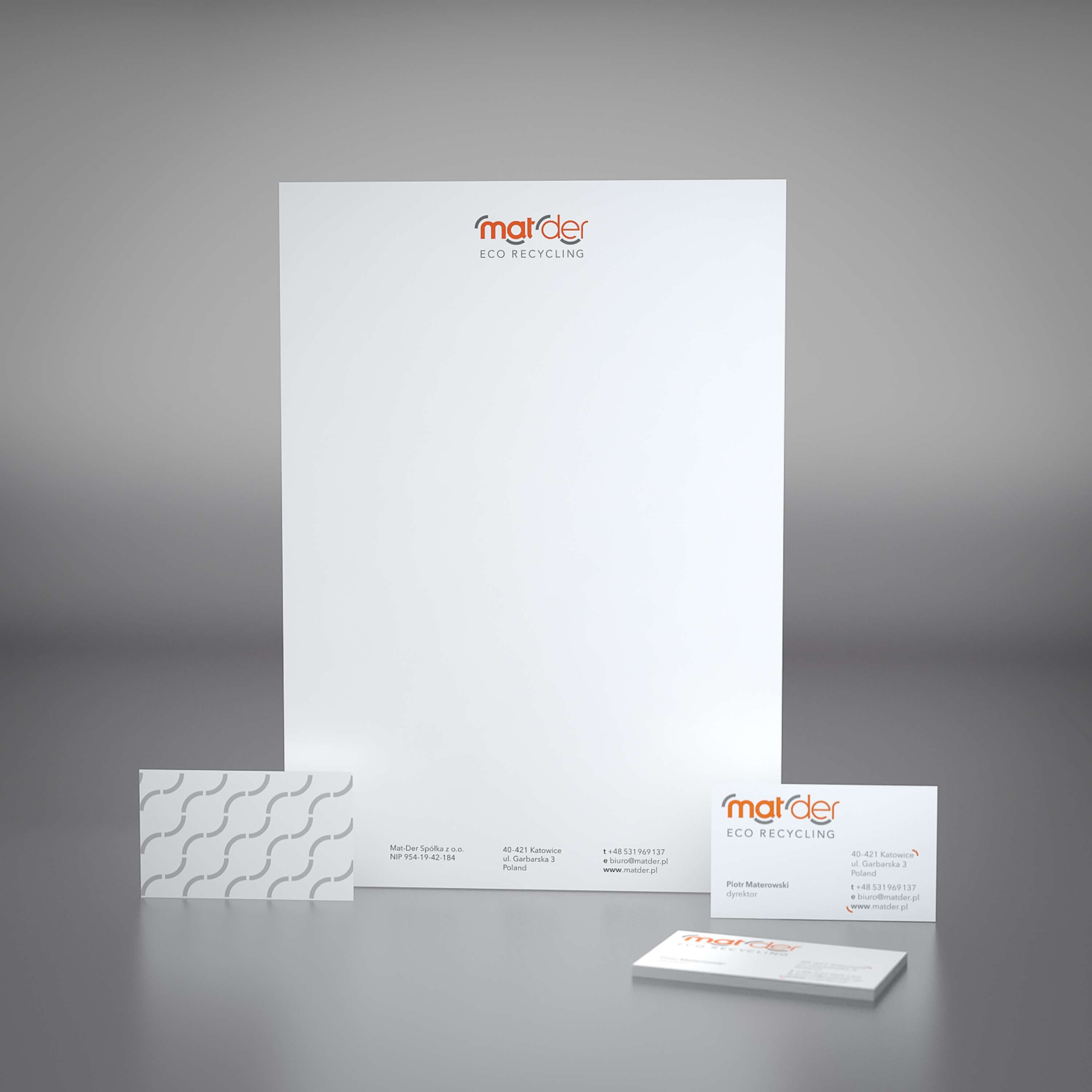 MatDer Recycling Europe, visual identity design and branding by Lech Orlowski