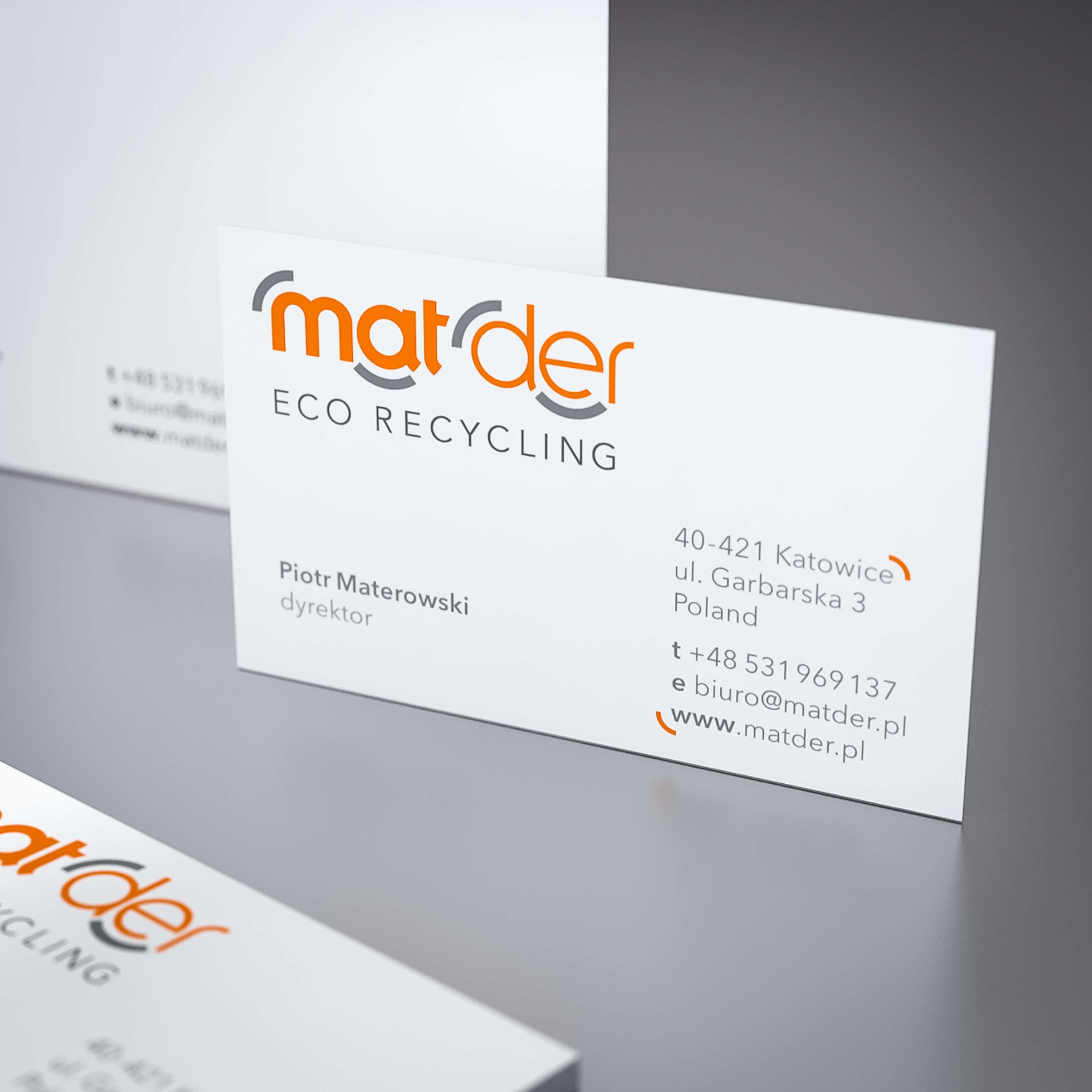 MatDer Recycling Europe, visual identity design and branding by Lech Orlowski