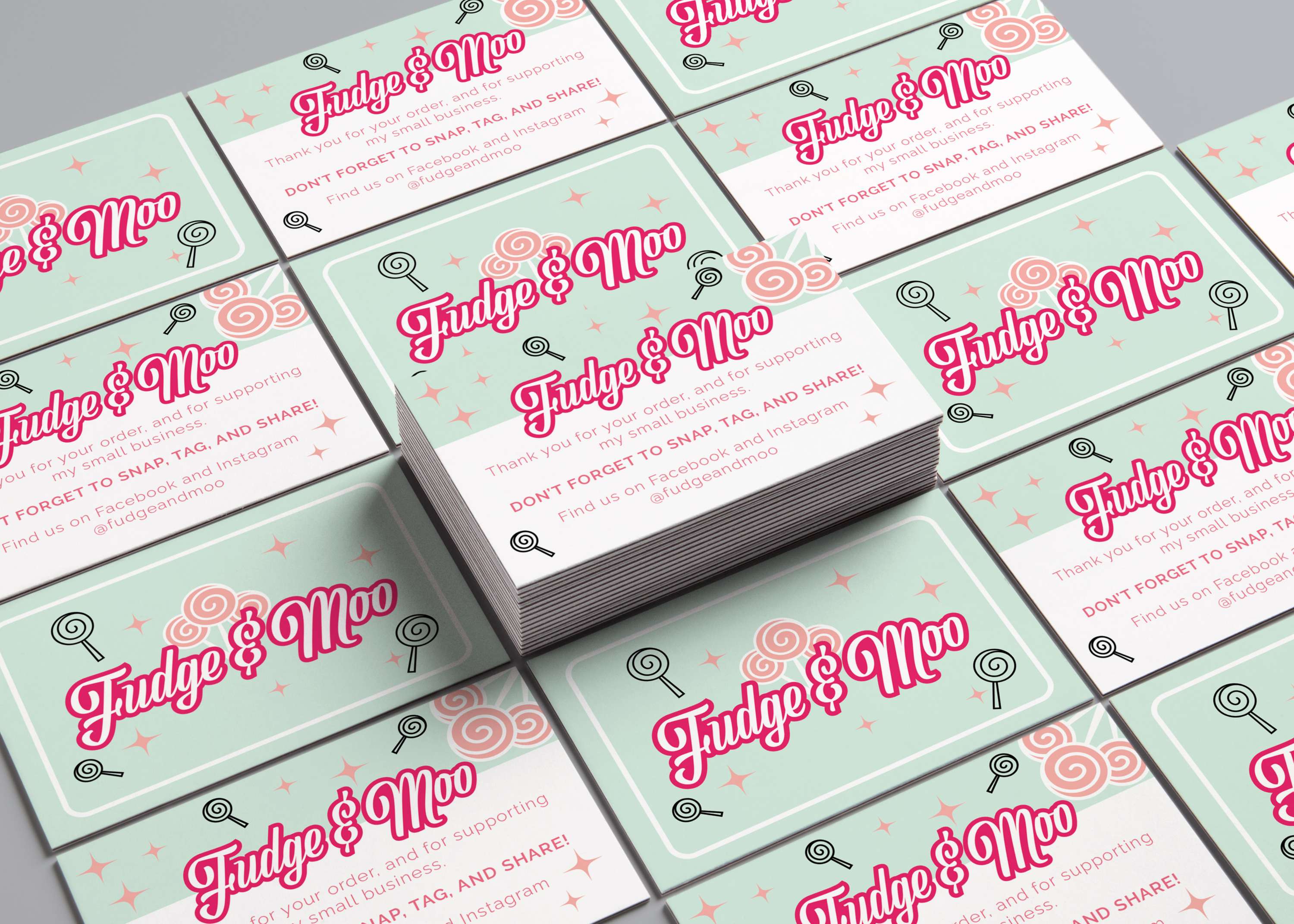 Fudge and Moo - Rebrand project by Millie Ashdown