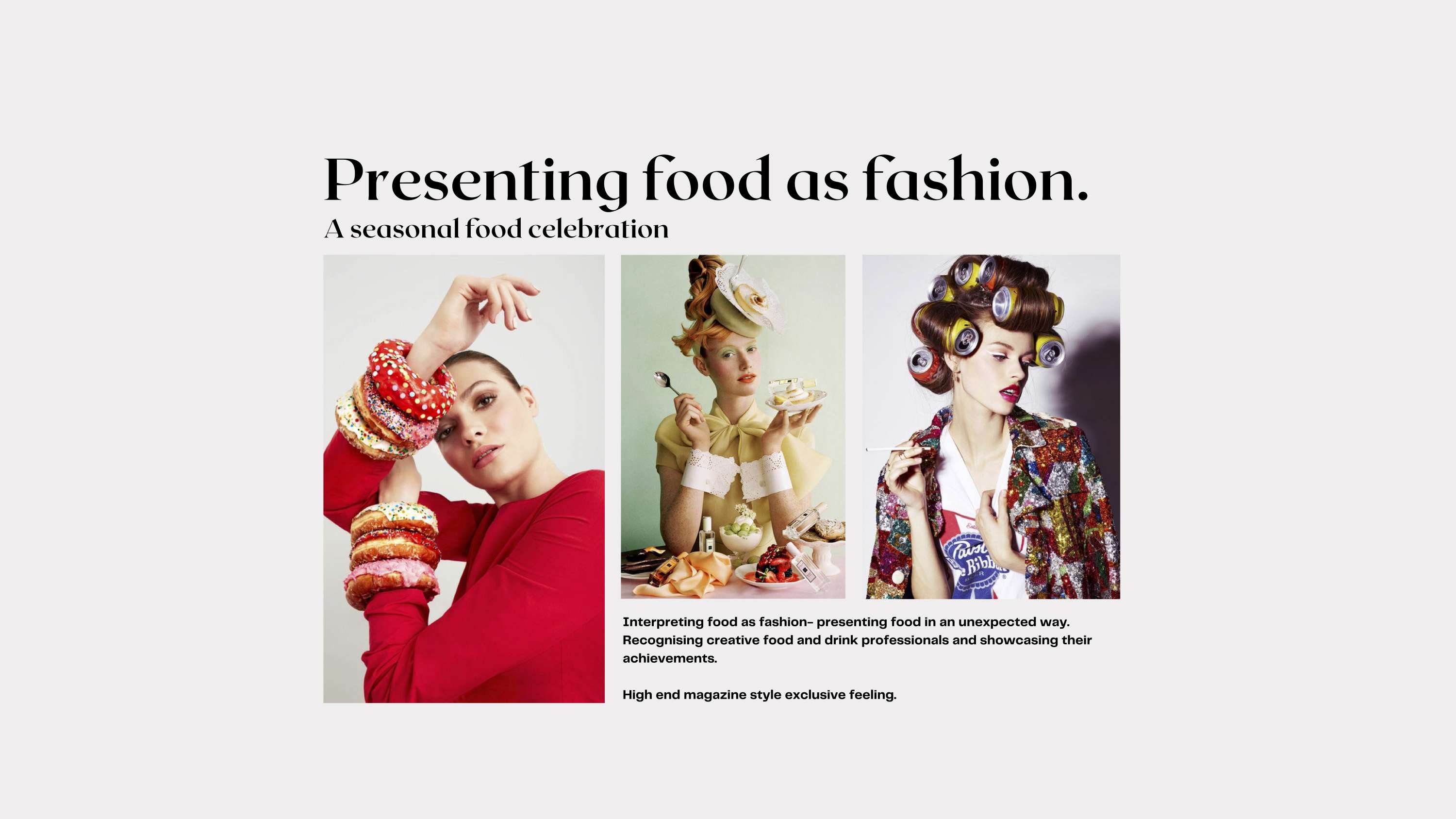 Food and Drink Event Creative Visualisation by Liza Koroleva
