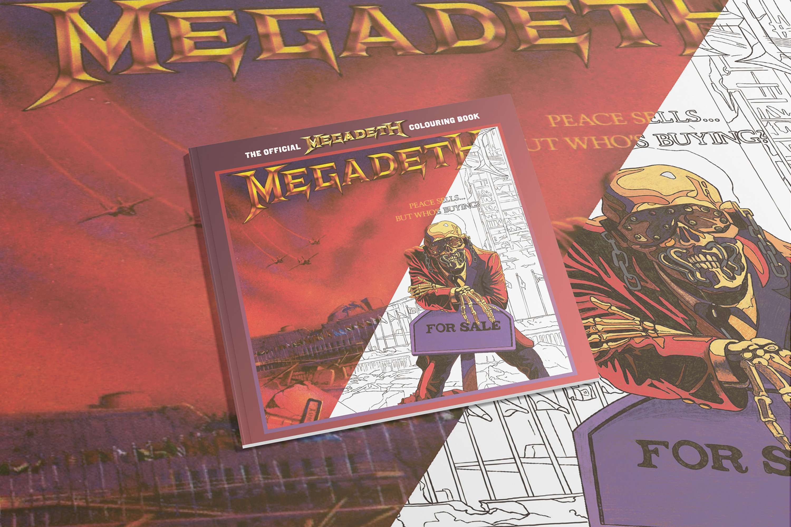 Official Megadeth Adult Colouring book by Mark Leary