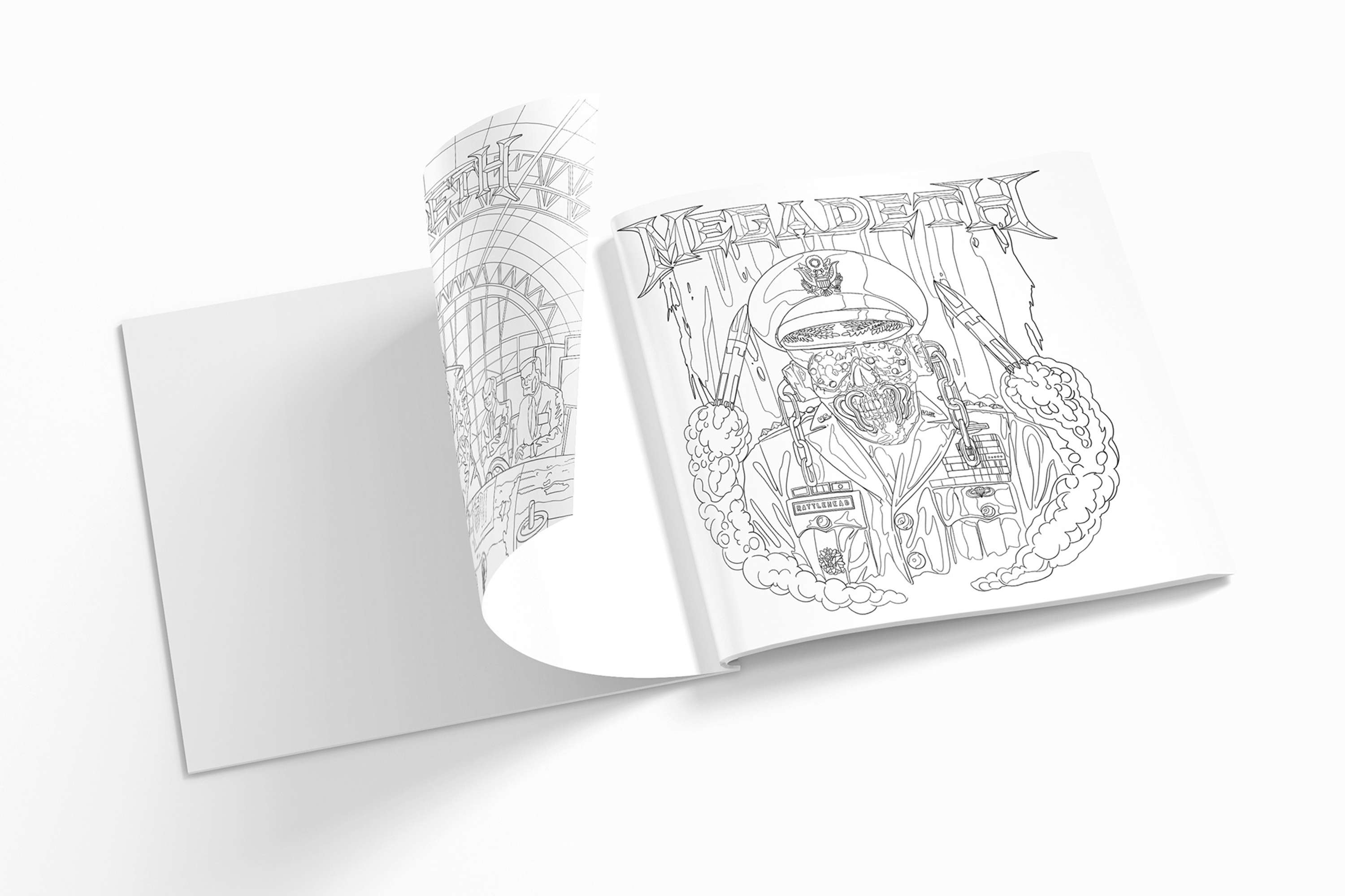 Official Megadeth Adult Colouring book by Mark Leary