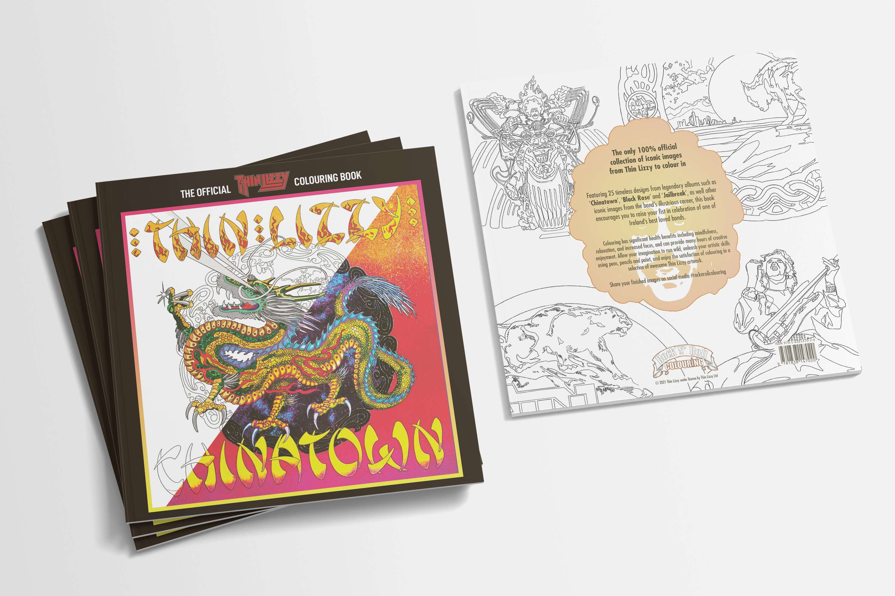 Official Thin Lizzy Adult Colouring book by Mark Leary