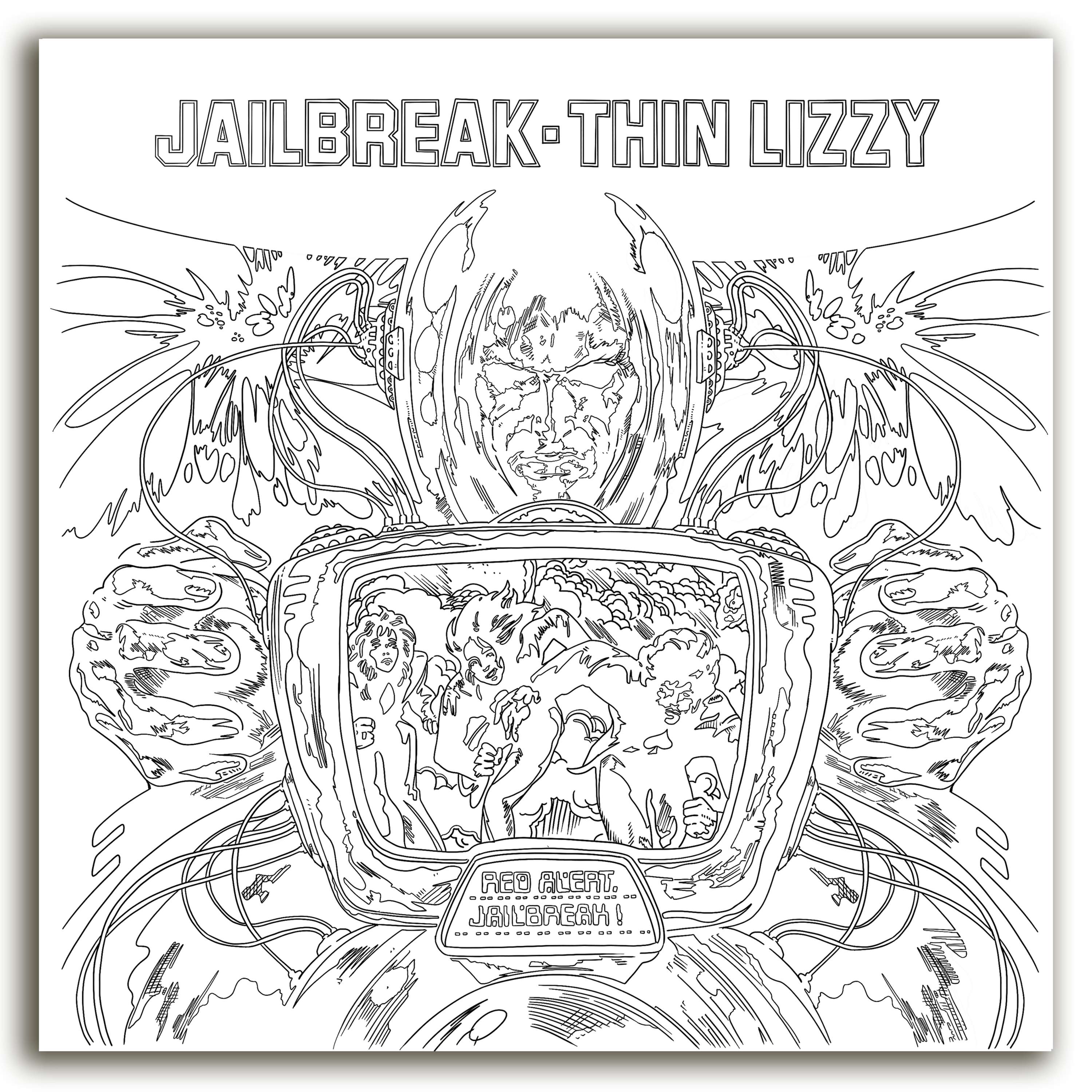 Official Thin Lizzy Adult Colouring book by Mark Leary