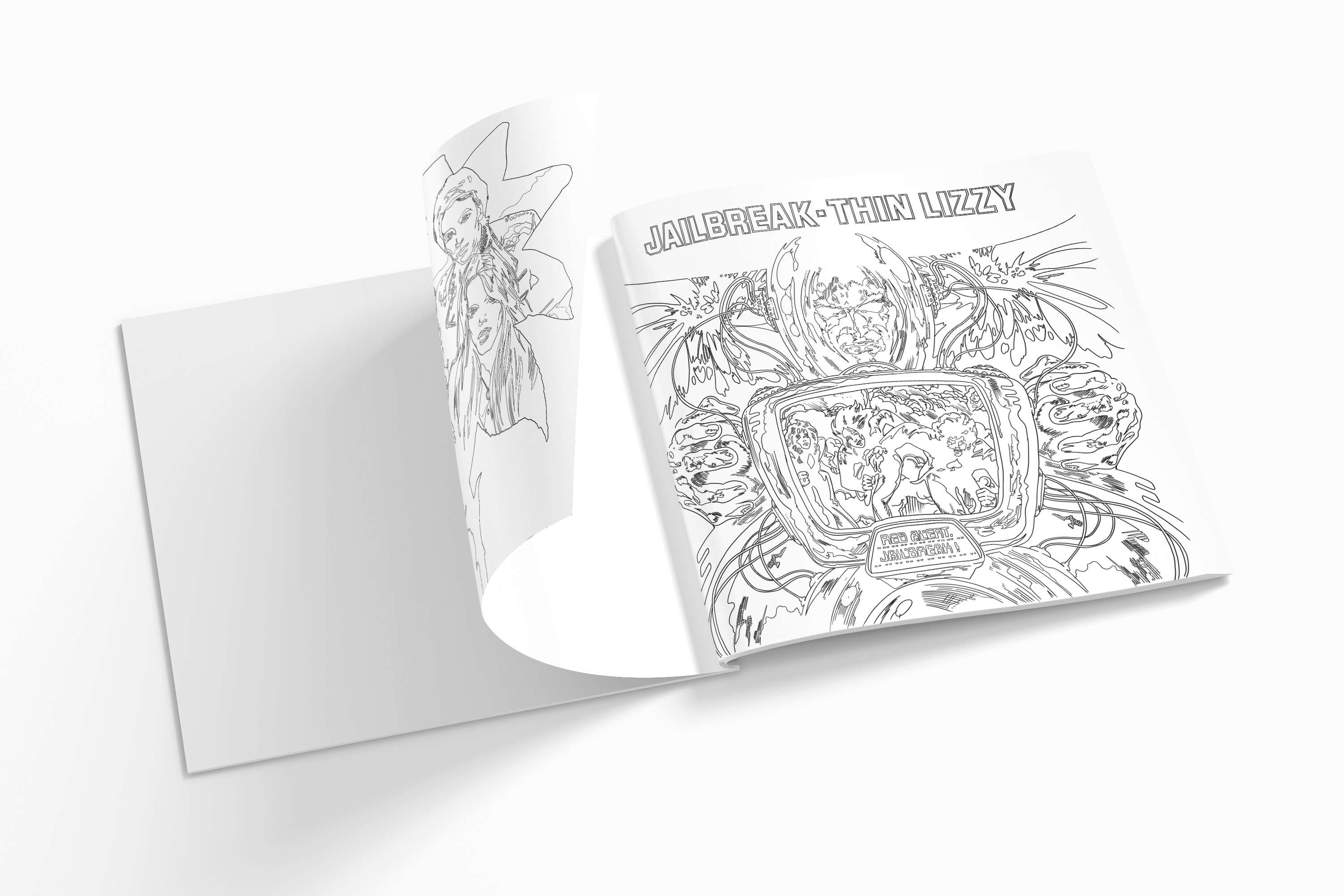 Official Thin Lizzy Adult Colouring book by Mark Leary