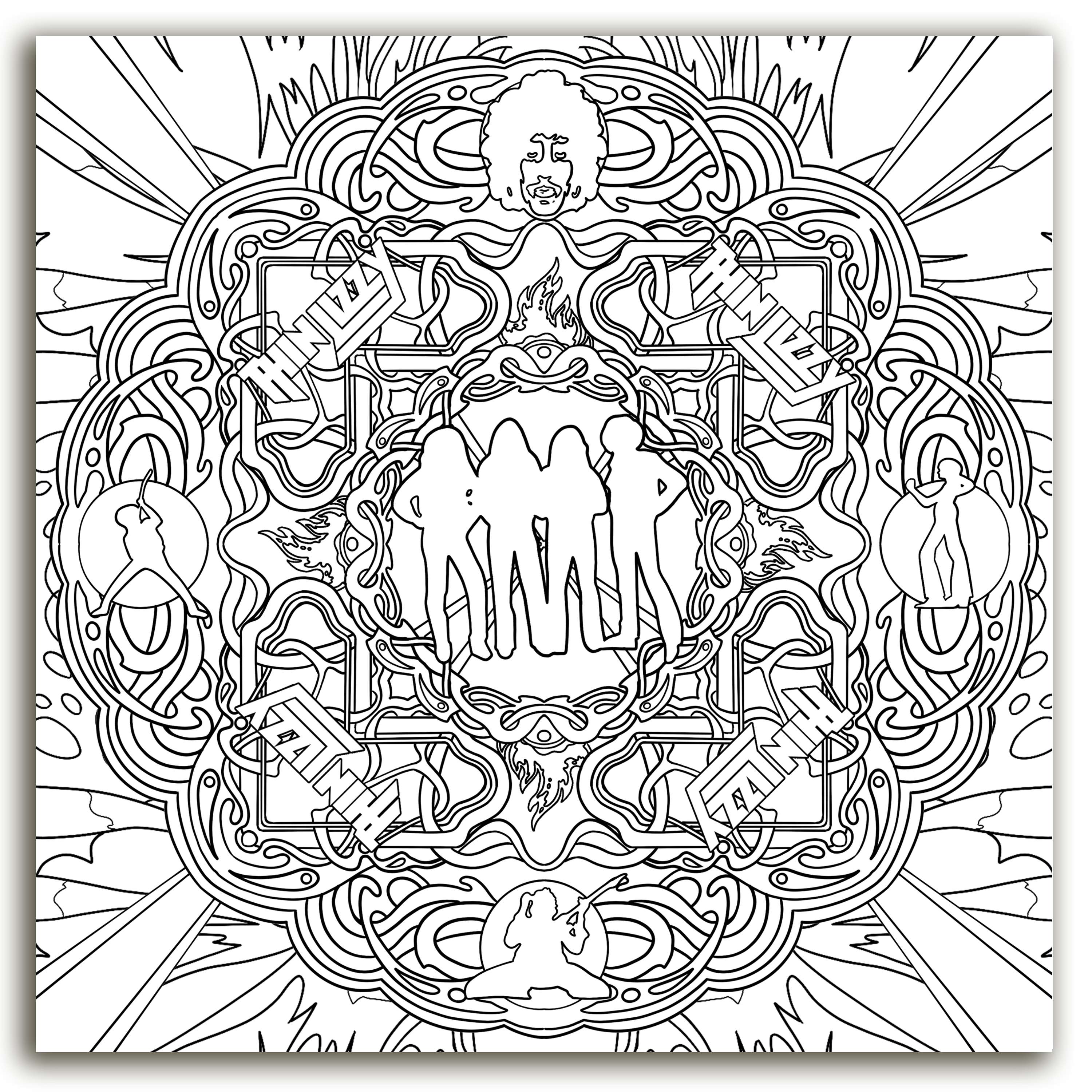 Official Thin Lizzy Adult Colouring book by Mark Leary