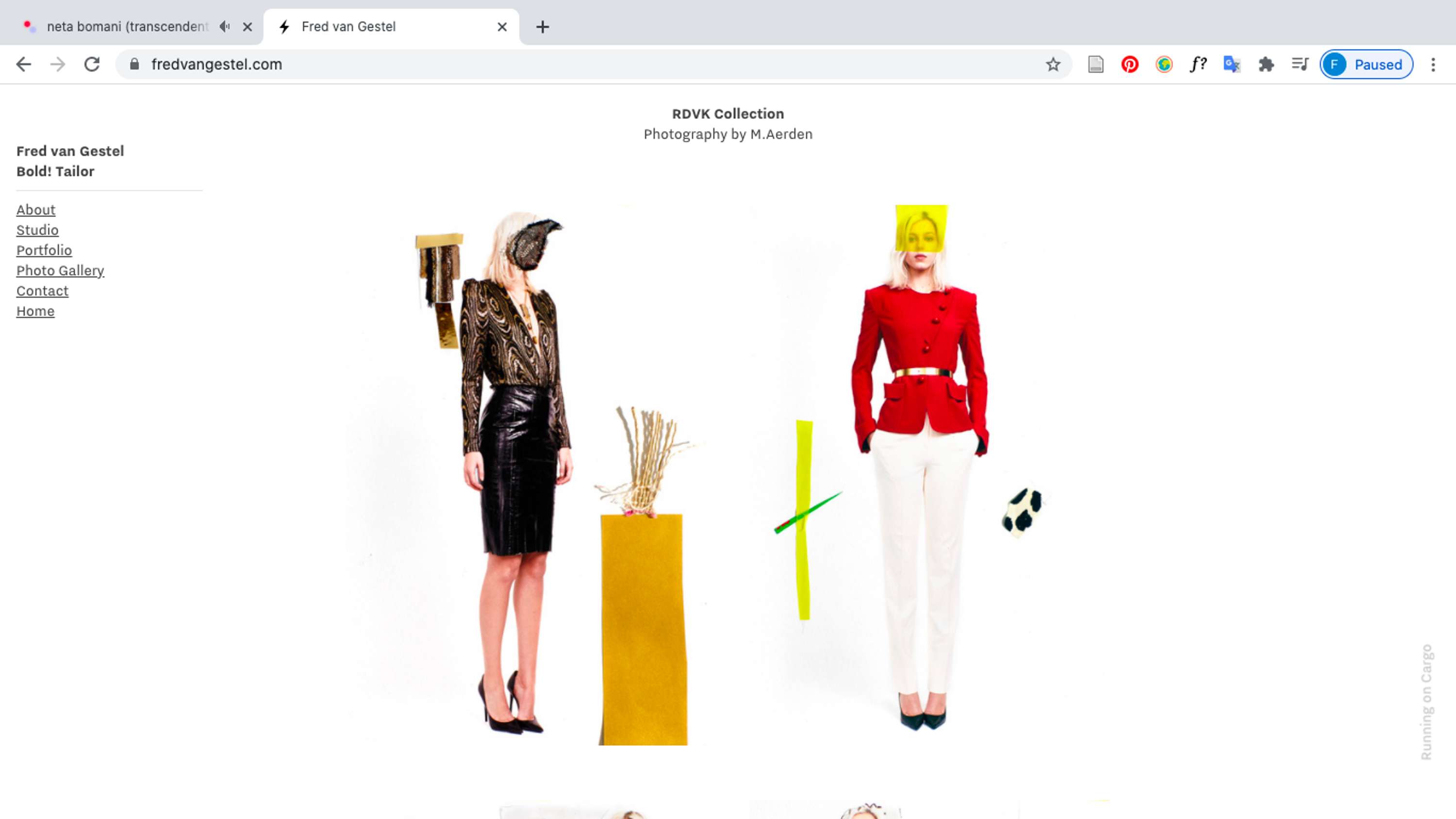 Bold! Tailor website by Finn Melvin Caird