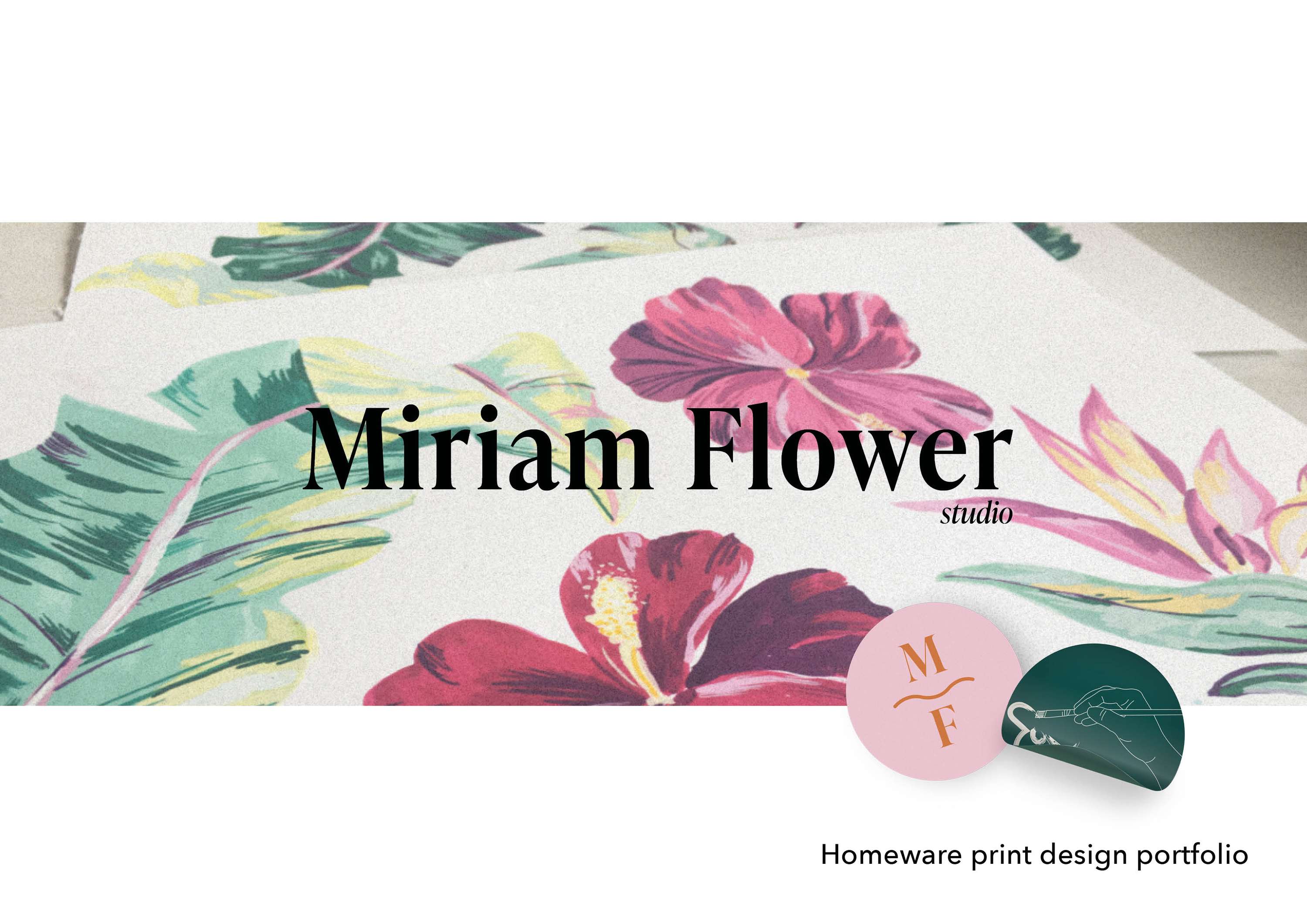 Homeware Print Design Portfolio by Miriam Flower