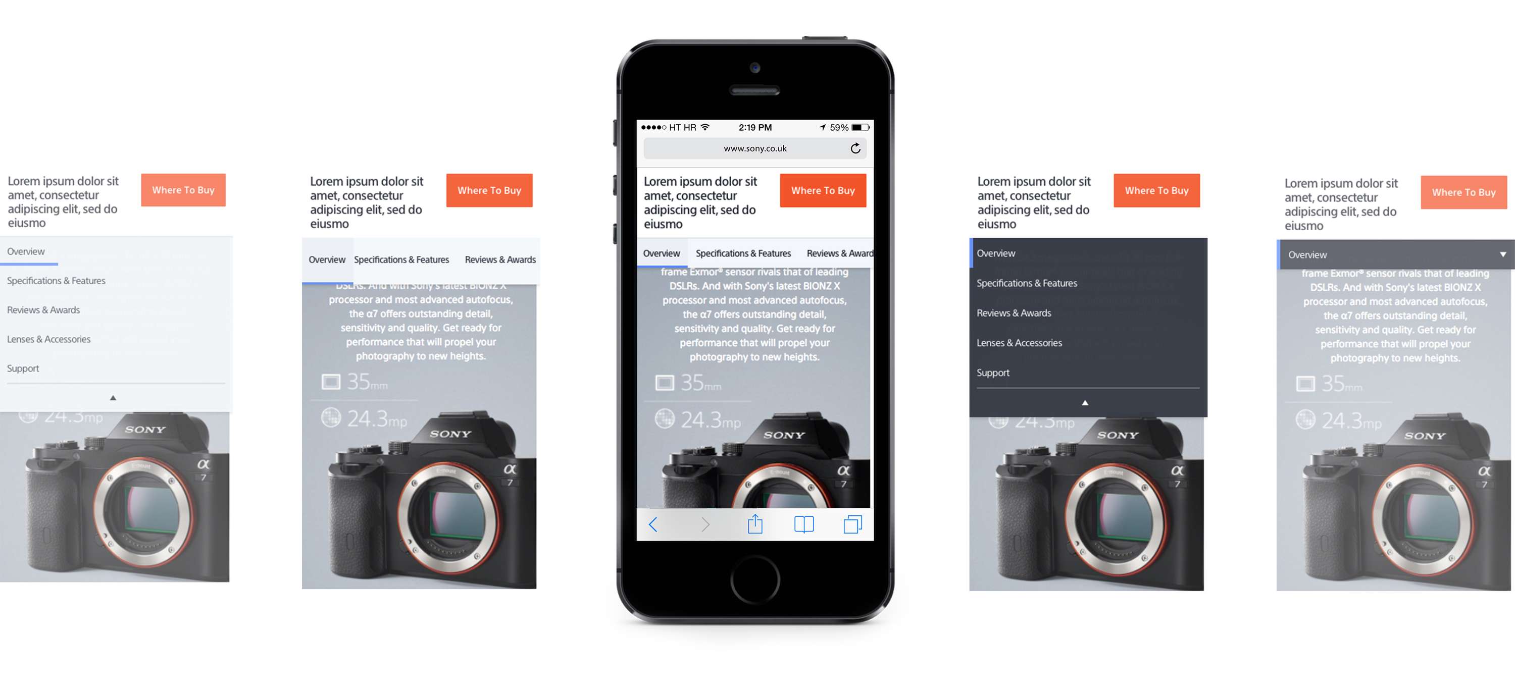 Sony Web UX by Davide Melis