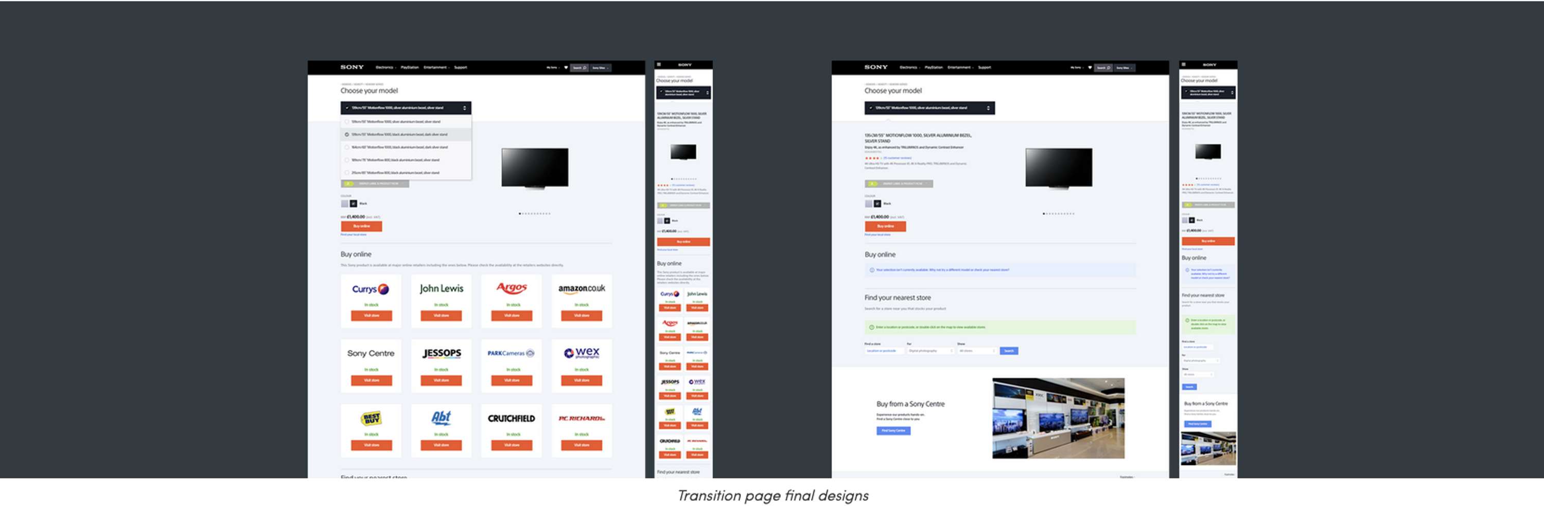 Sony Web UX by Davide Melis