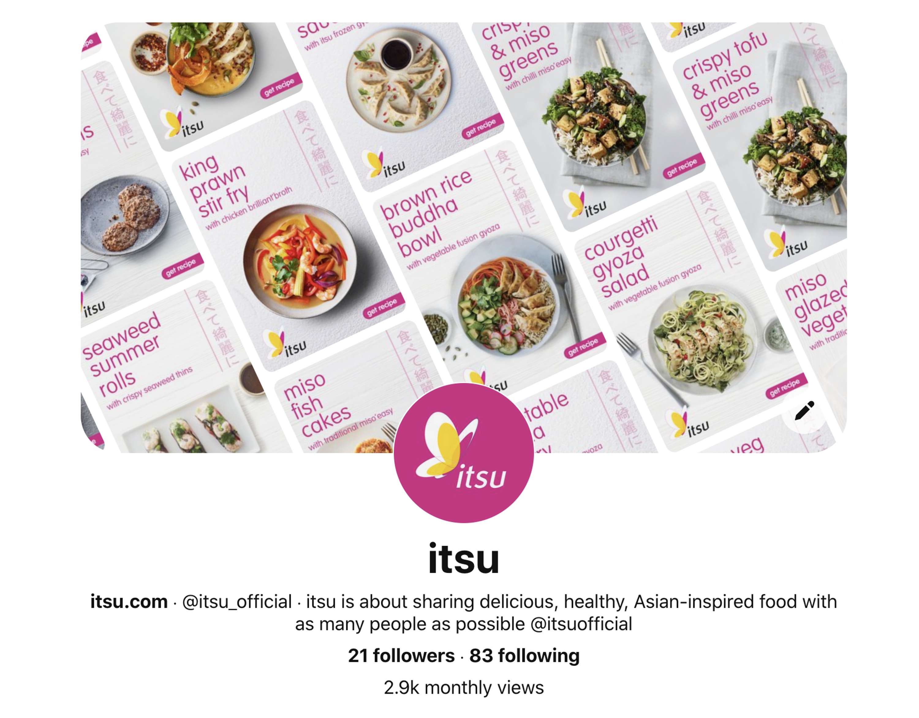 itsu Pinterest style design by Aisha Orme