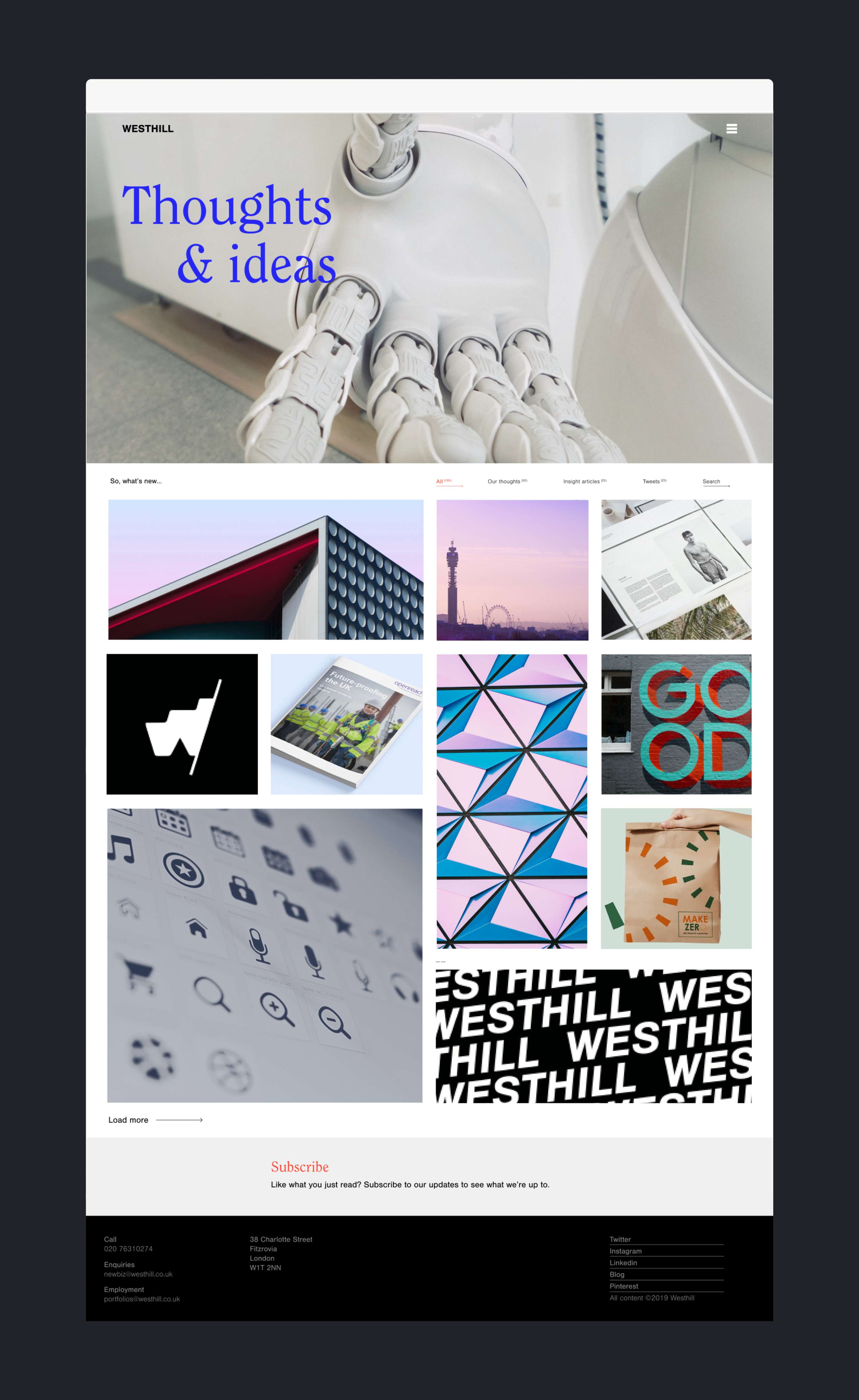 Westhill Communications Website Design by Annabel Shingler