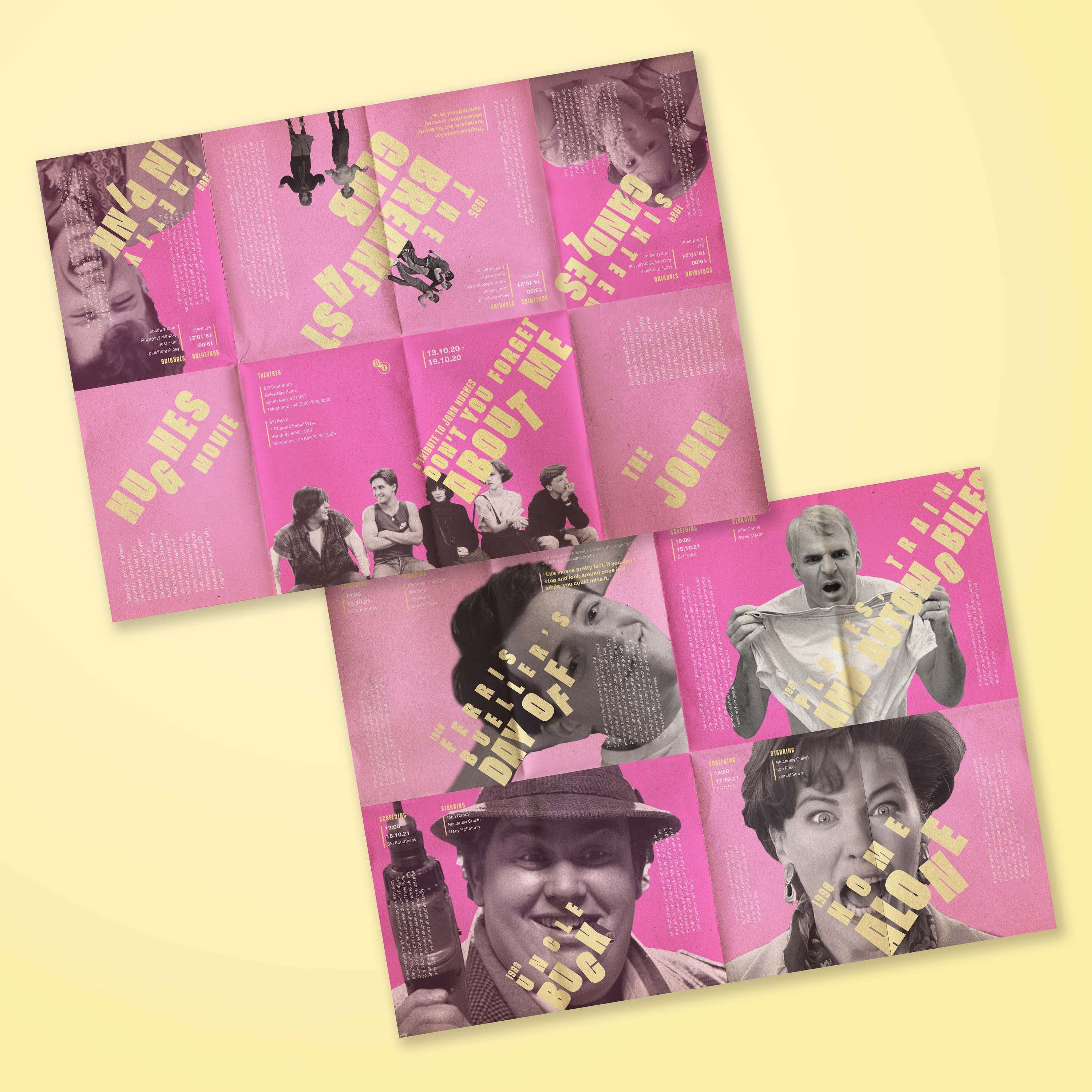 John Hughes BFI Event Brochure and Identity Design by Charlotte Thomas