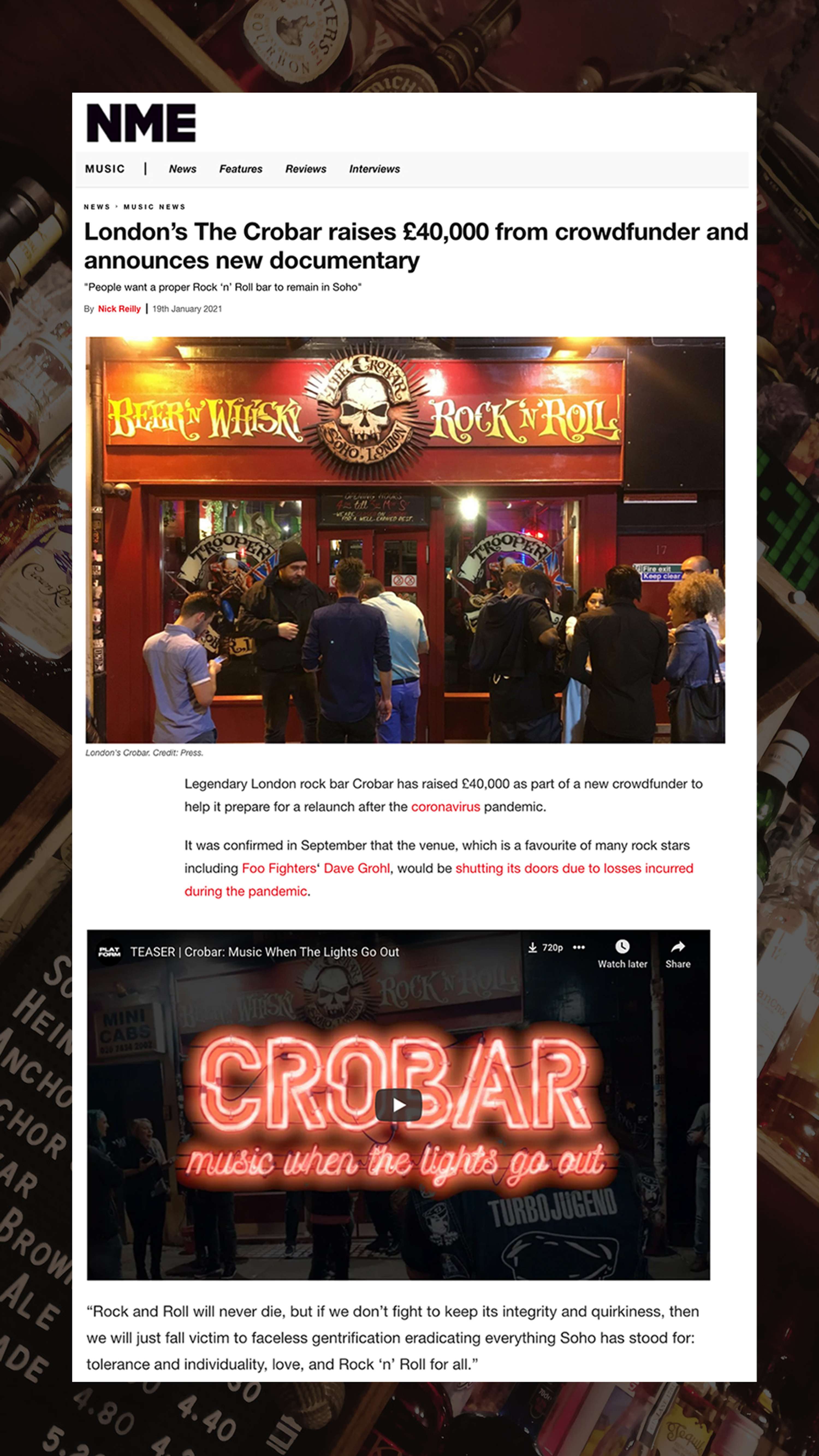 Crobar: Music When The Lights Go Out by Lucy Brown
