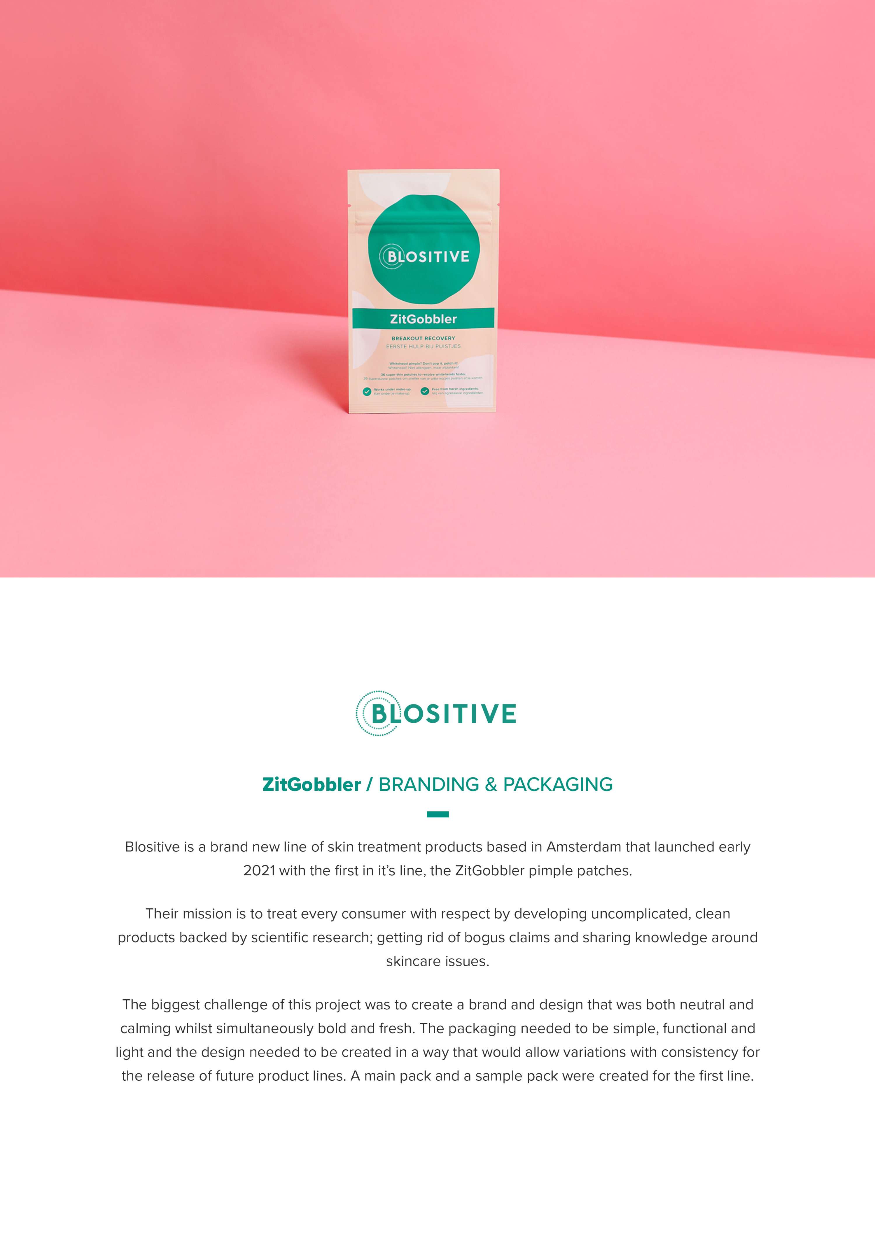 Blositive ZitGobbler Packaging and Branding by Jodie Cooper