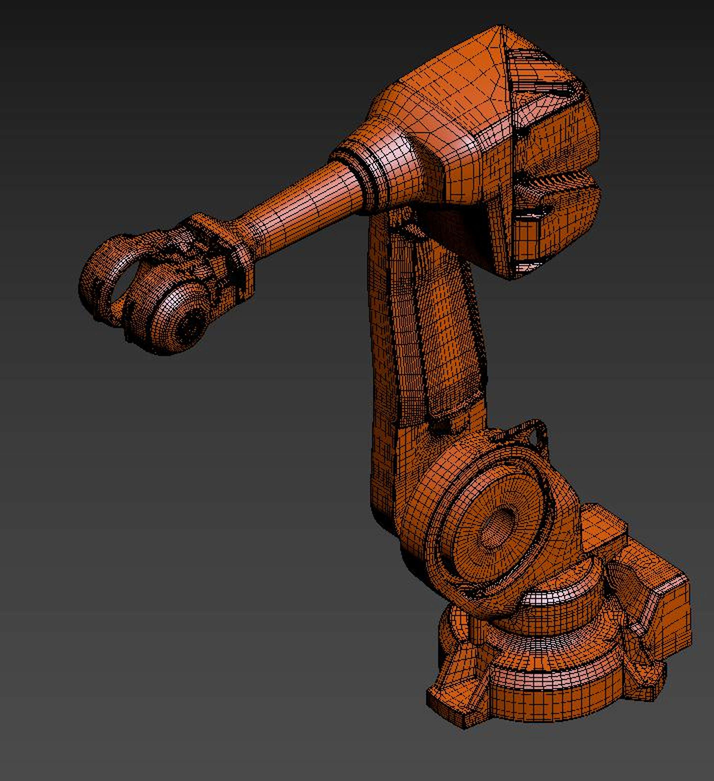 Hardsurface 3D modeling of industrial robot and stuff by Aleksej Mazurenko