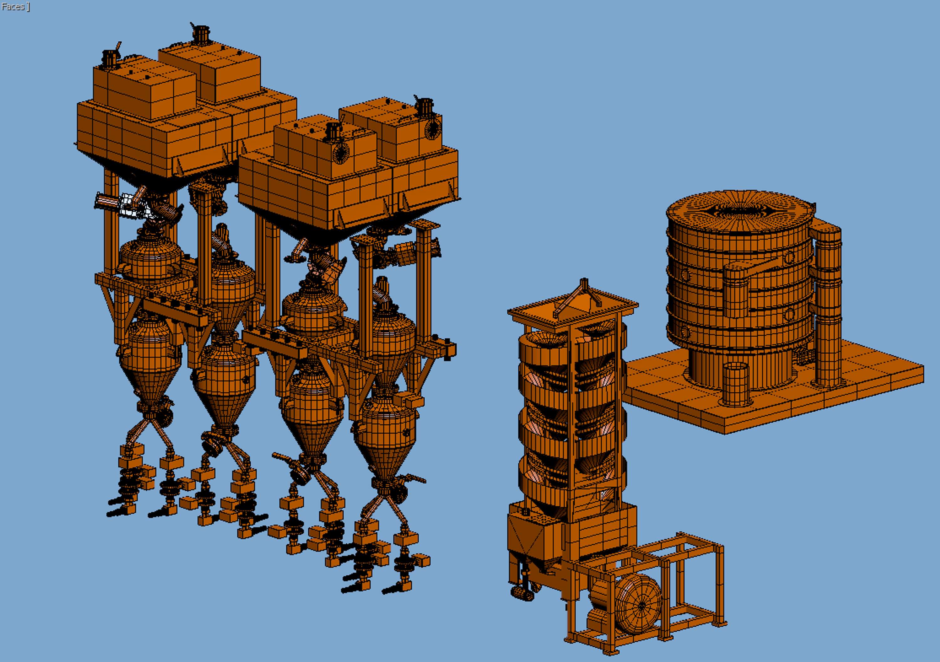 Hardsurface 3D modeling of industrial robot and stuff by Aleksej Mazurenko