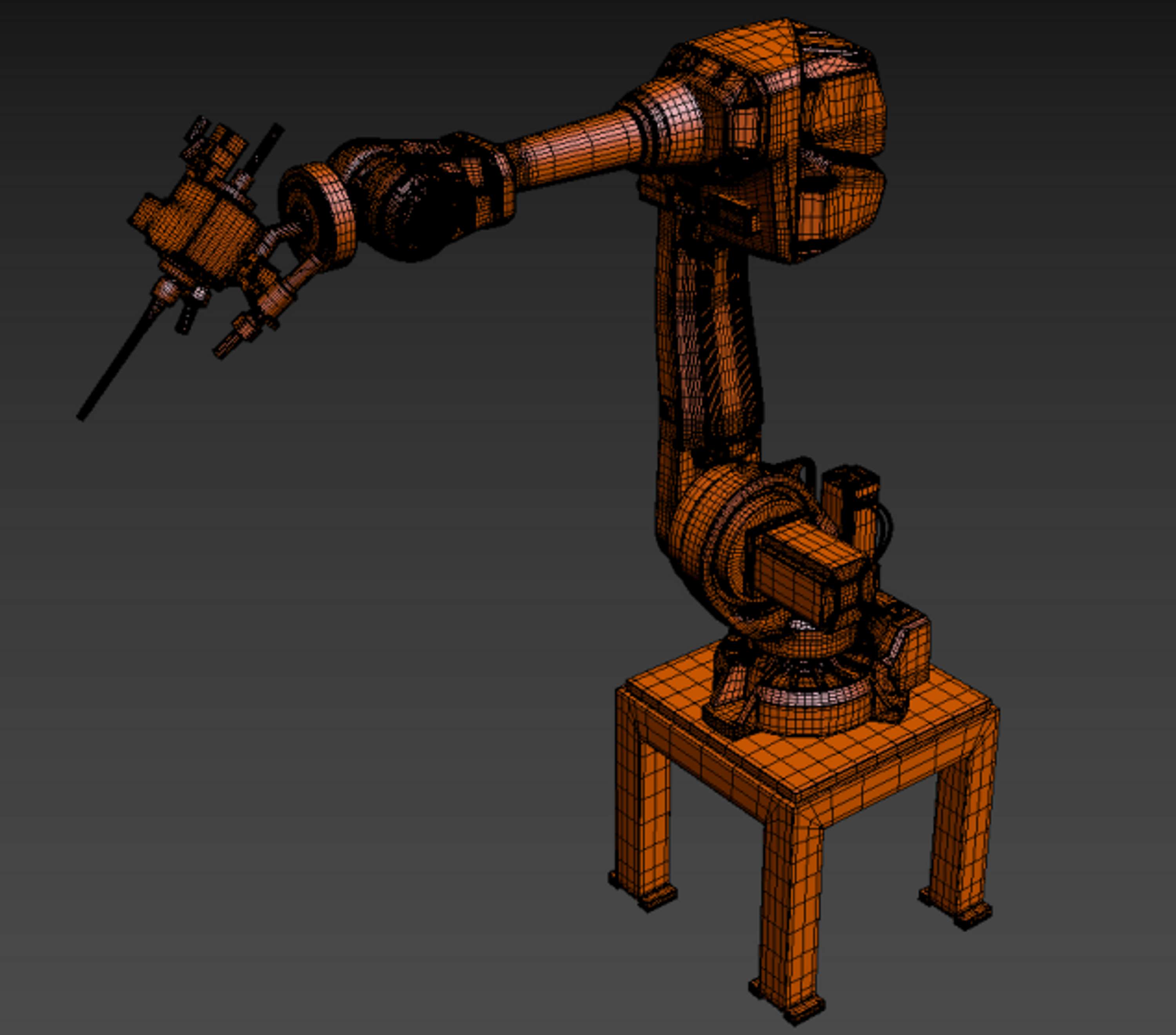 Hardsurface 3D modeling of industrial robot and stuff by Aleksej Mazurenko