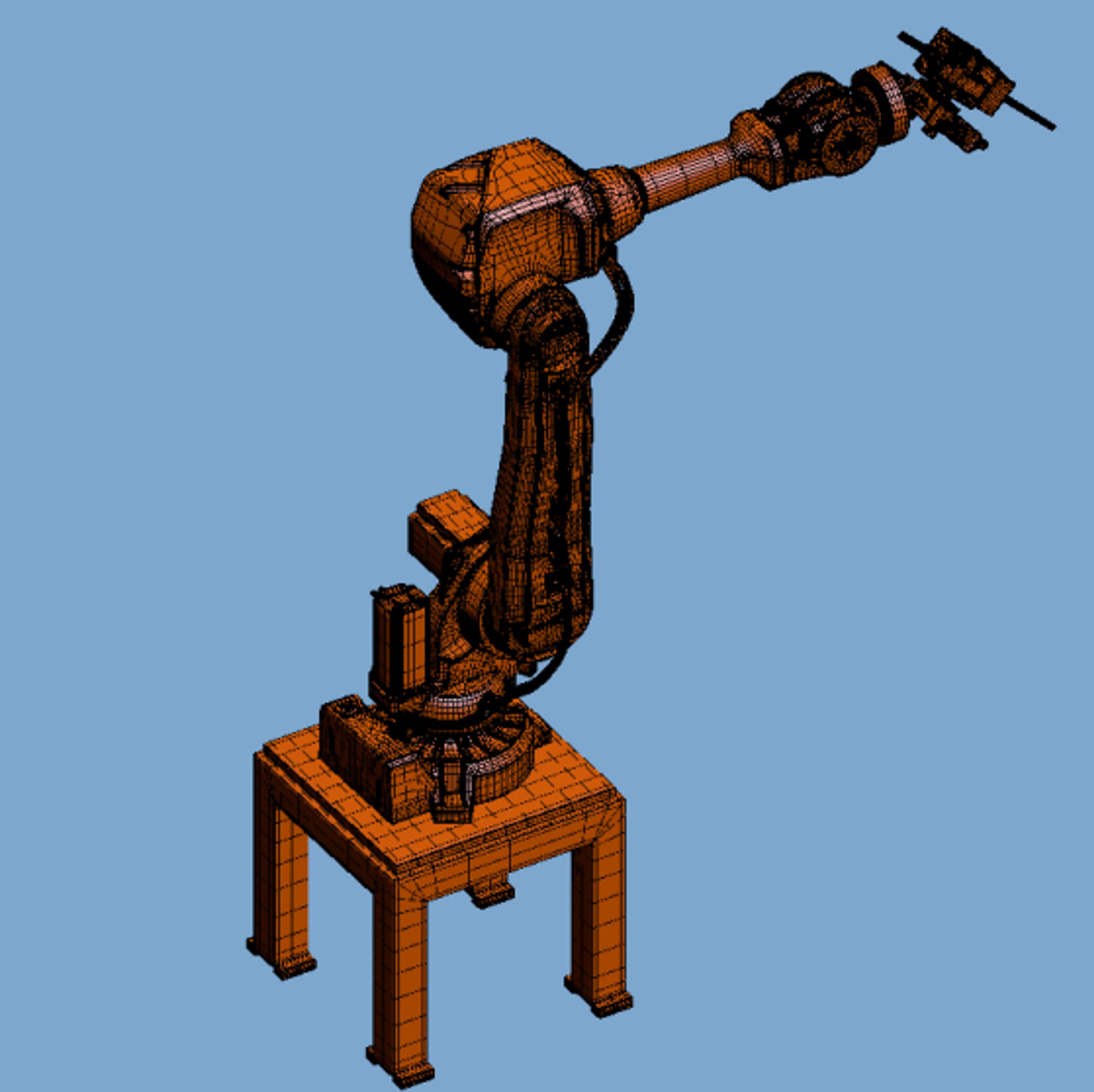 Hardsurface 3D modeling of industrial robot and stuff by Aleksej Mazurenko