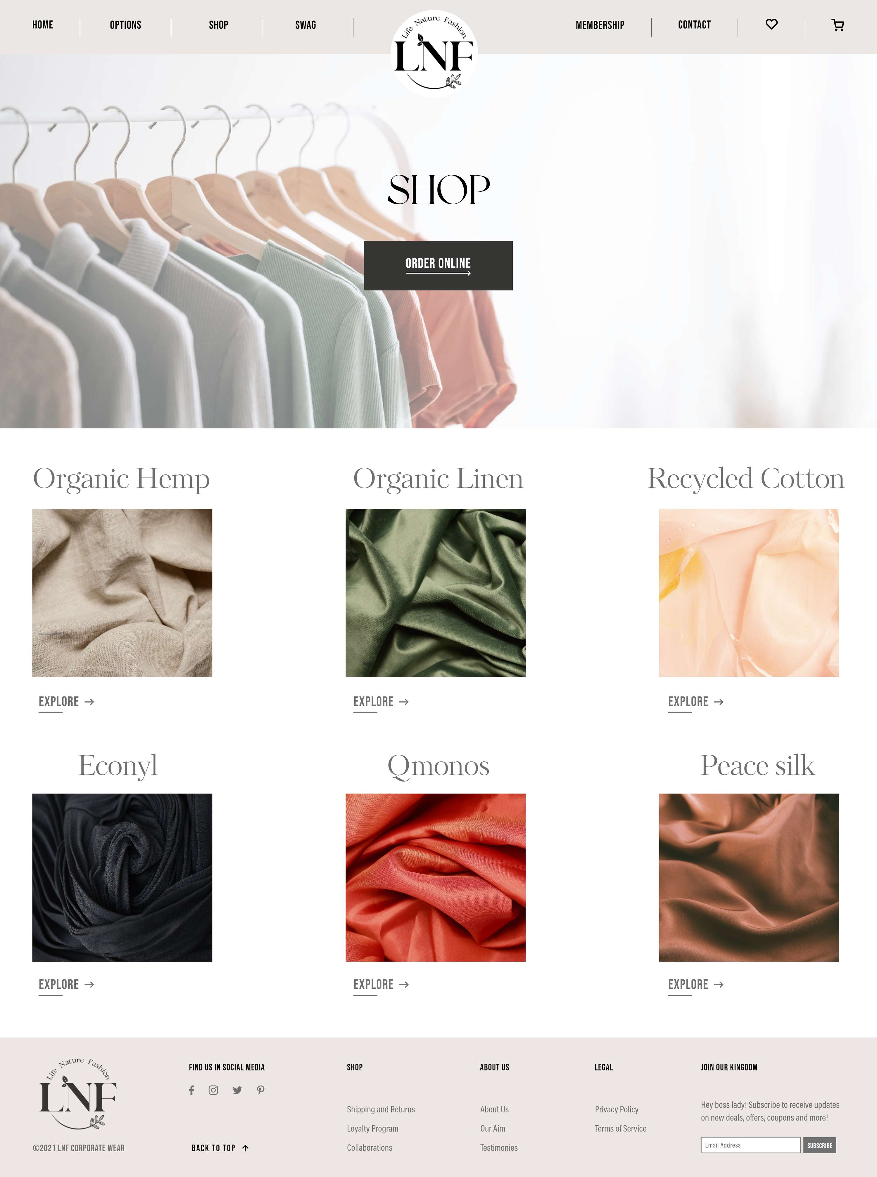 Website Design- LNF by Athira Hari