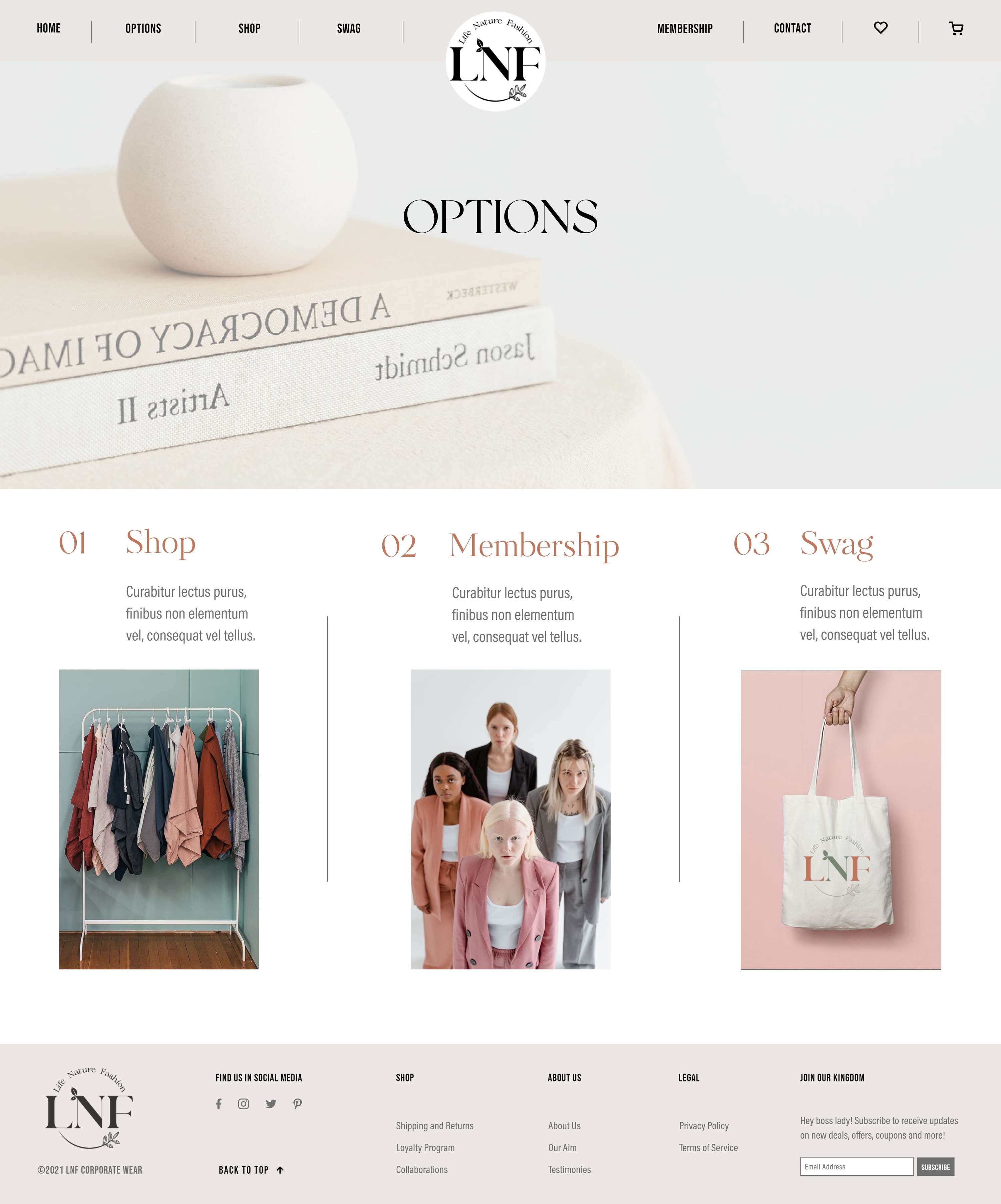 Website Design- LNF by Athira Hari