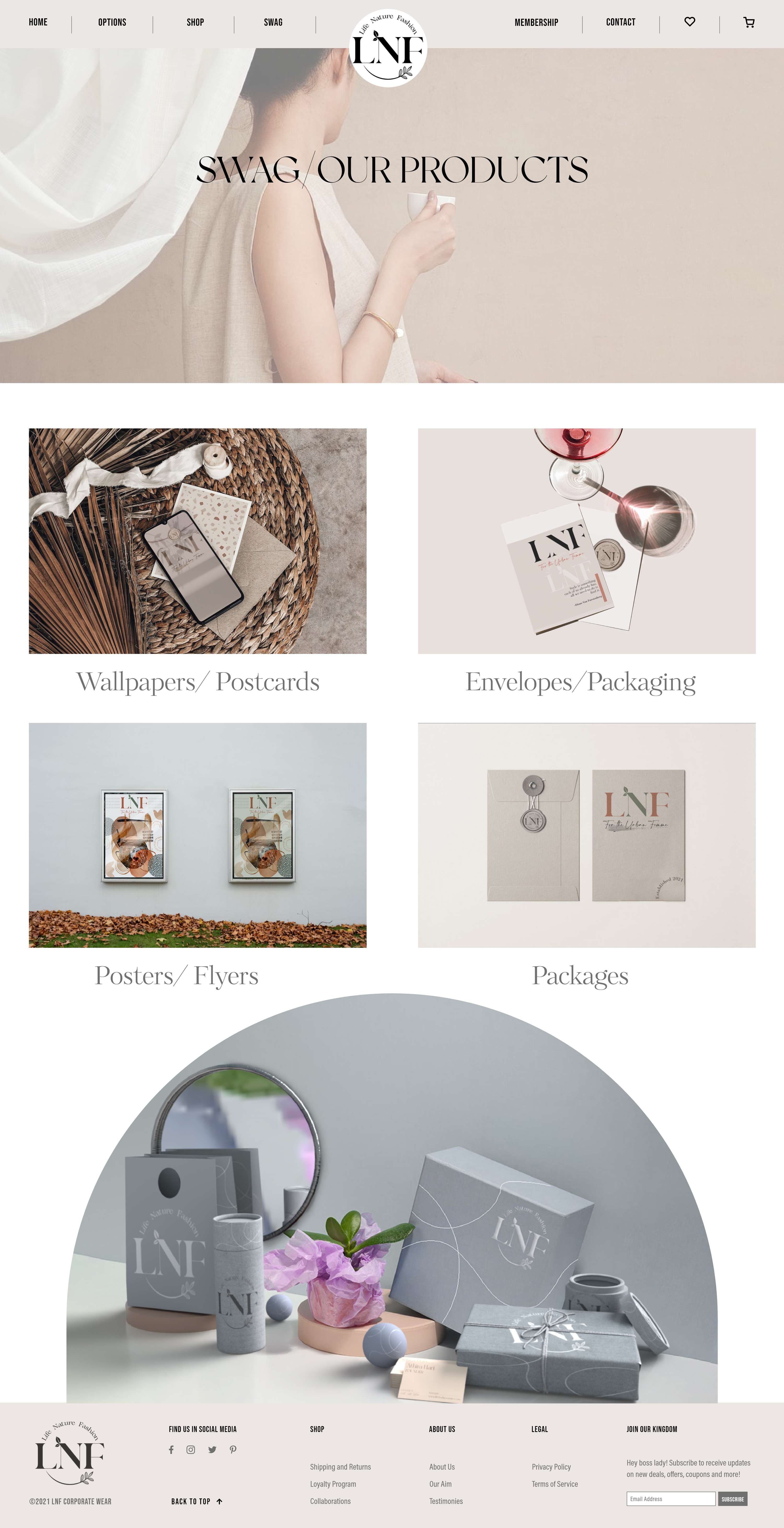 Website Design- LNF by Athira Hari