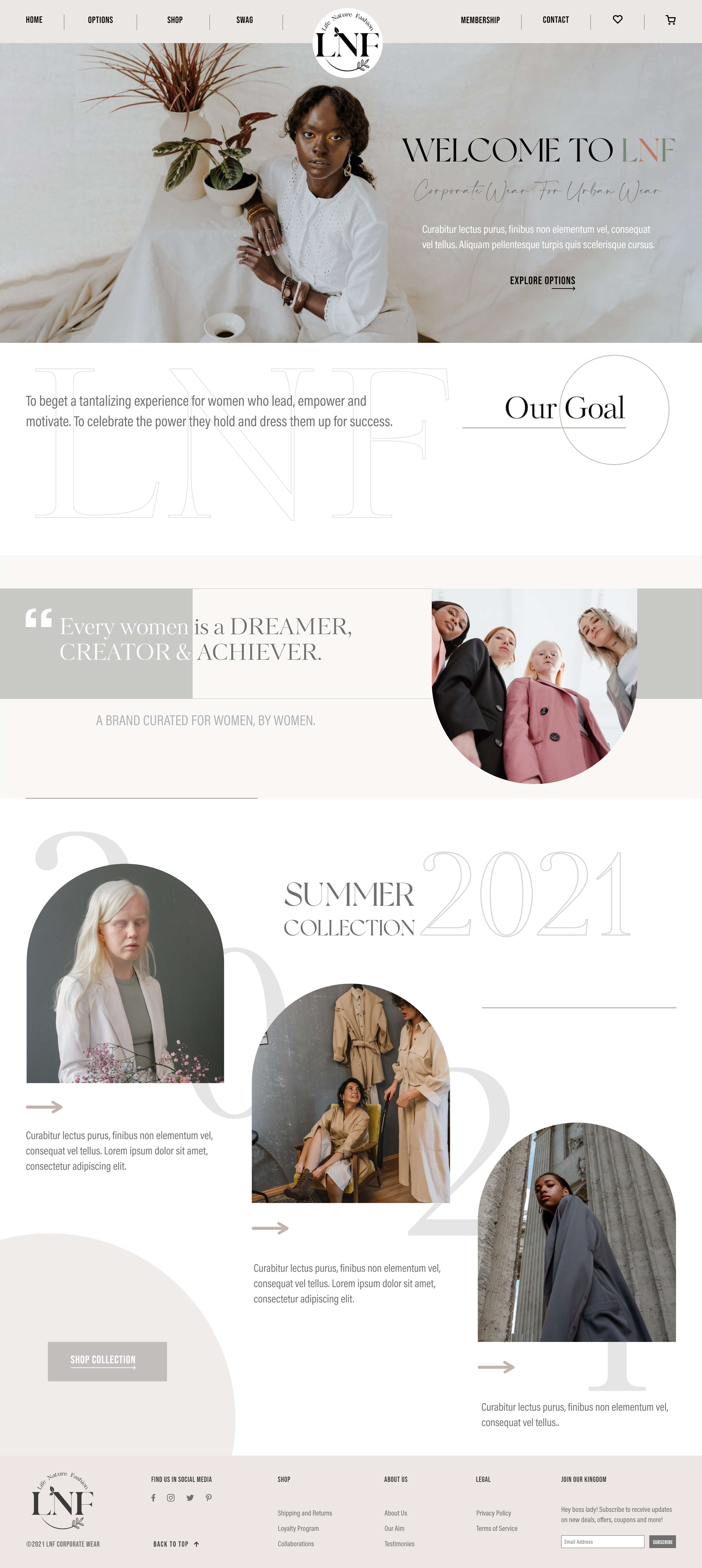 Website Design- LNF by Athira Hari