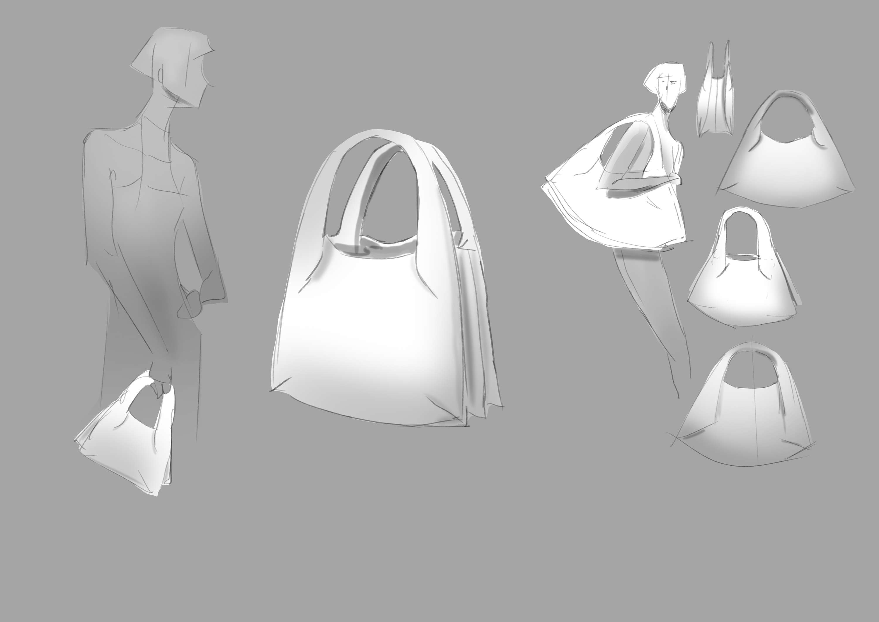 sketch proposal for a bag line by Mario Stilla