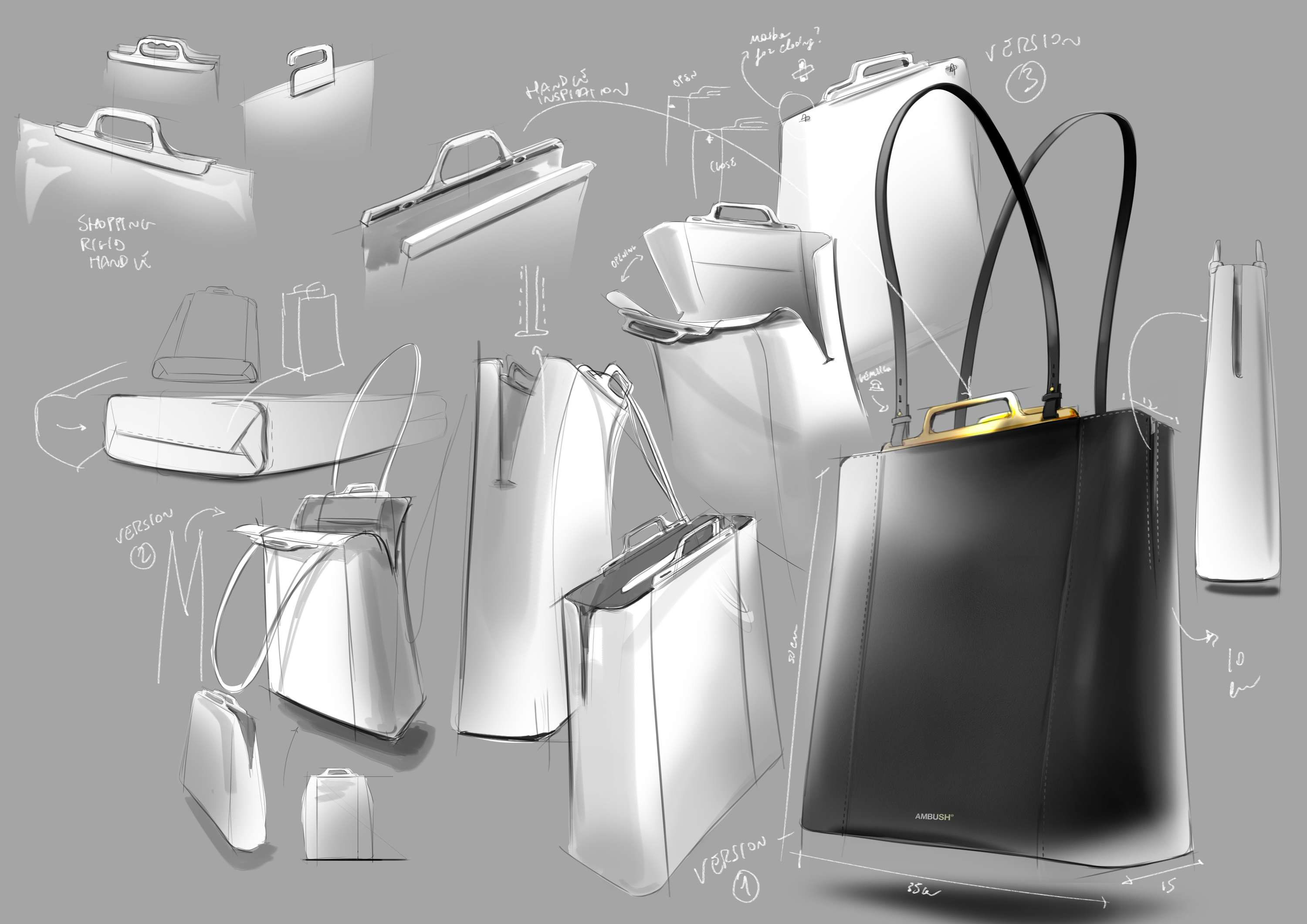 sketch proposal for a bag line by Mario Stilla