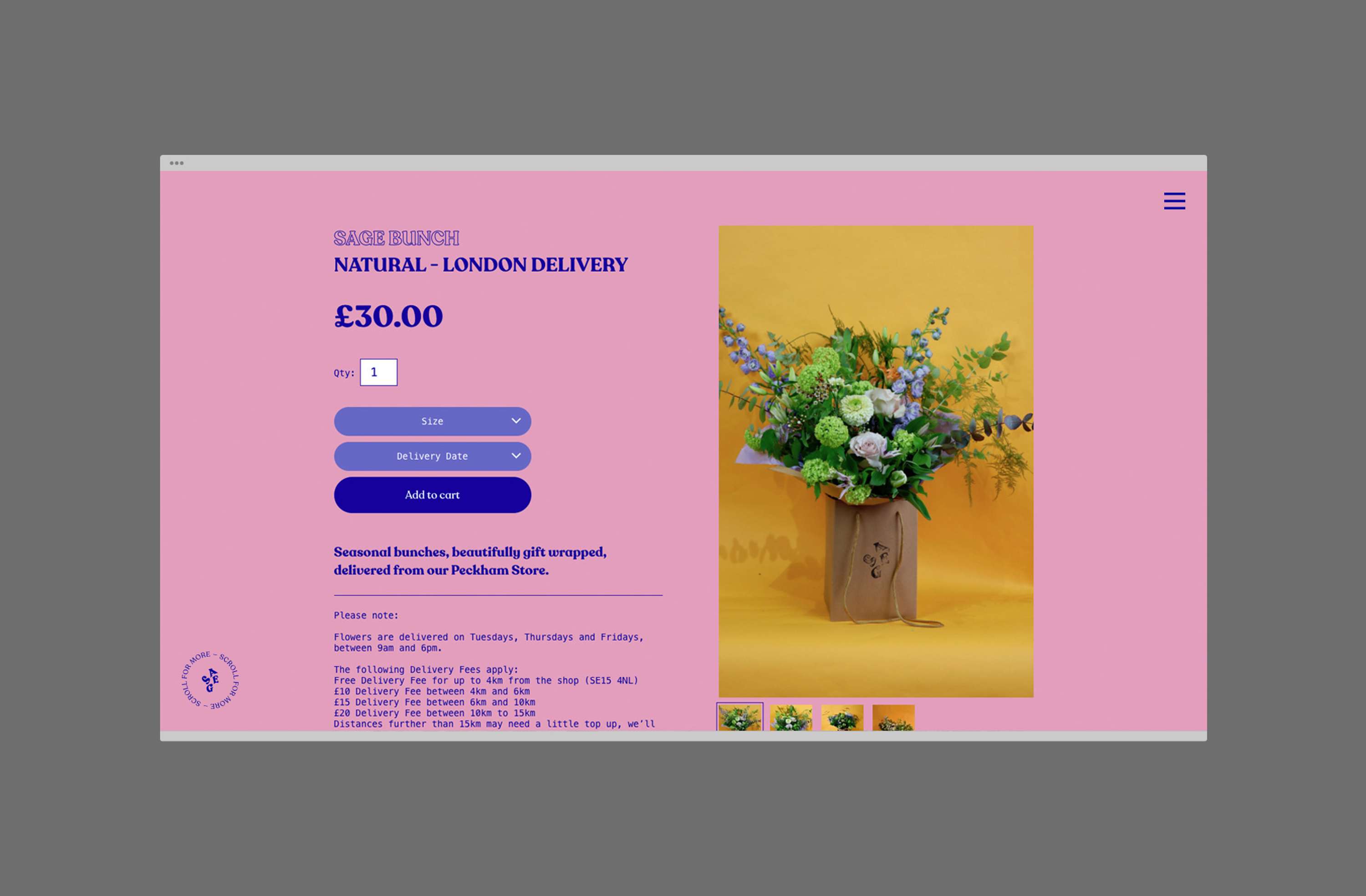 Sage Flowers - Shopify Powered E-commerce Site by Tristan Palmer