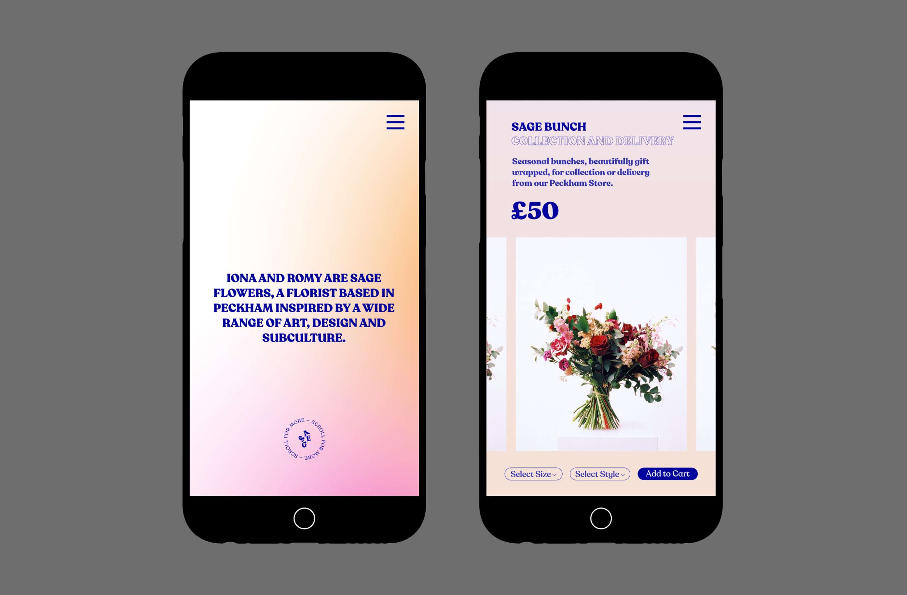 Sage Flowers - Shopify Powered E-commerce Site by Tristan Palmer