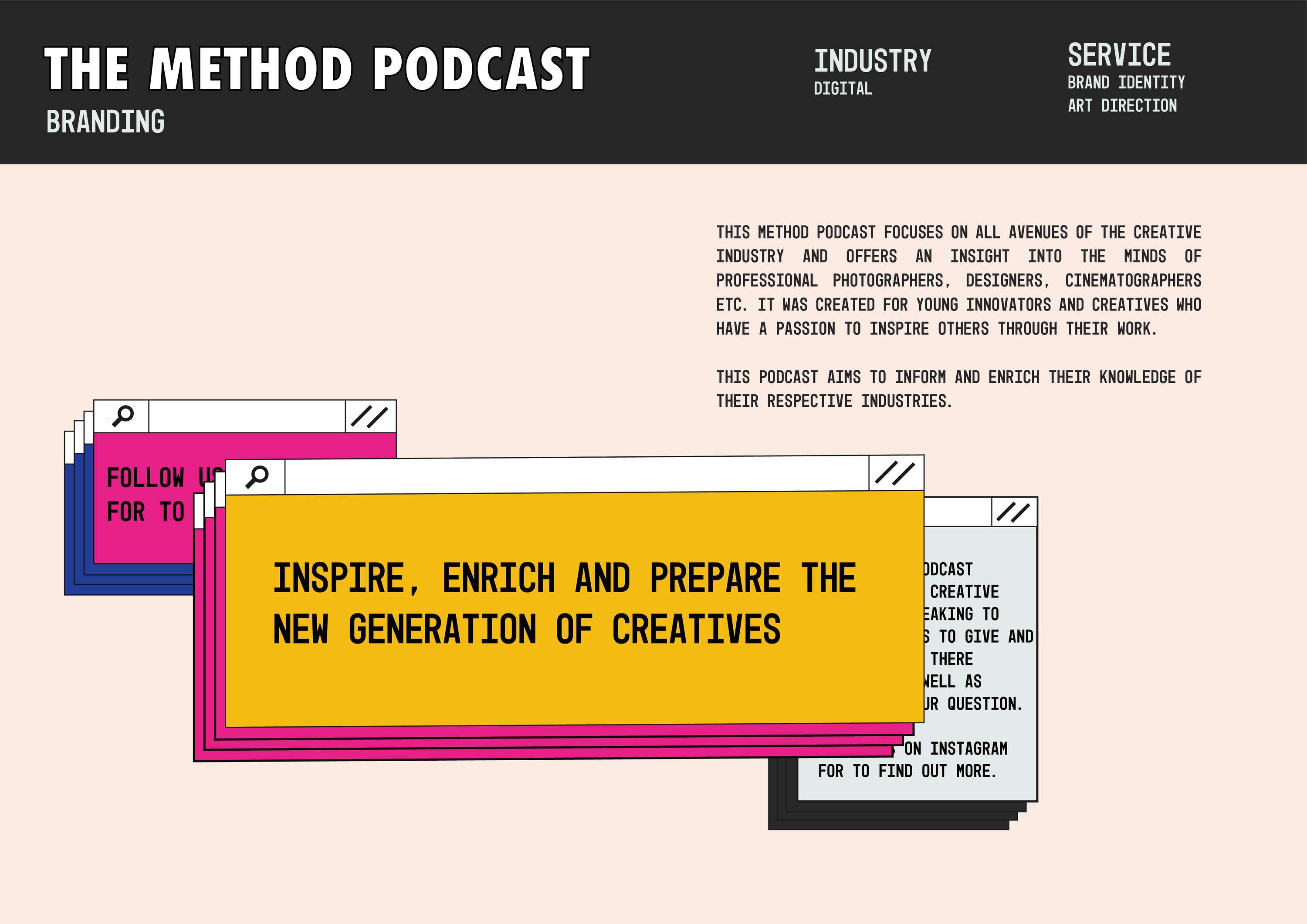The Method Podcast visual identity by Yusuf Islam