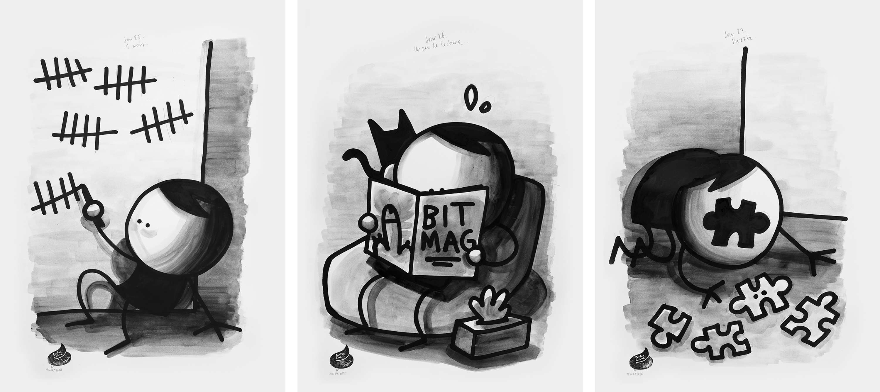 Prison Drawings by Julien de Preux