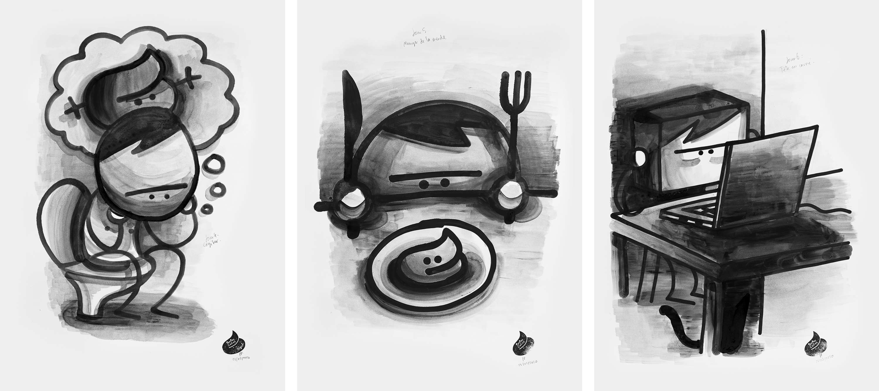 Prison Drawings by Julien de Preux