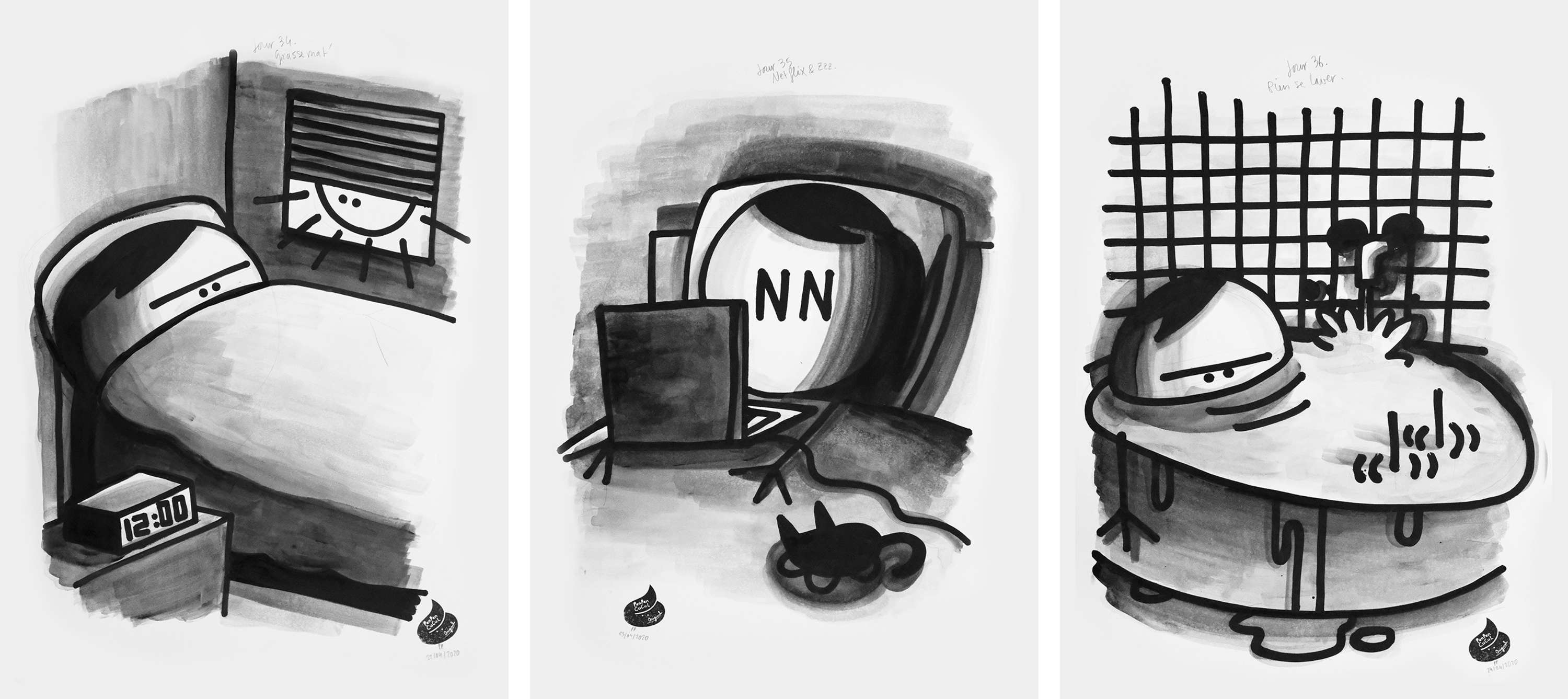 Prison Drawings by Julien de Preux