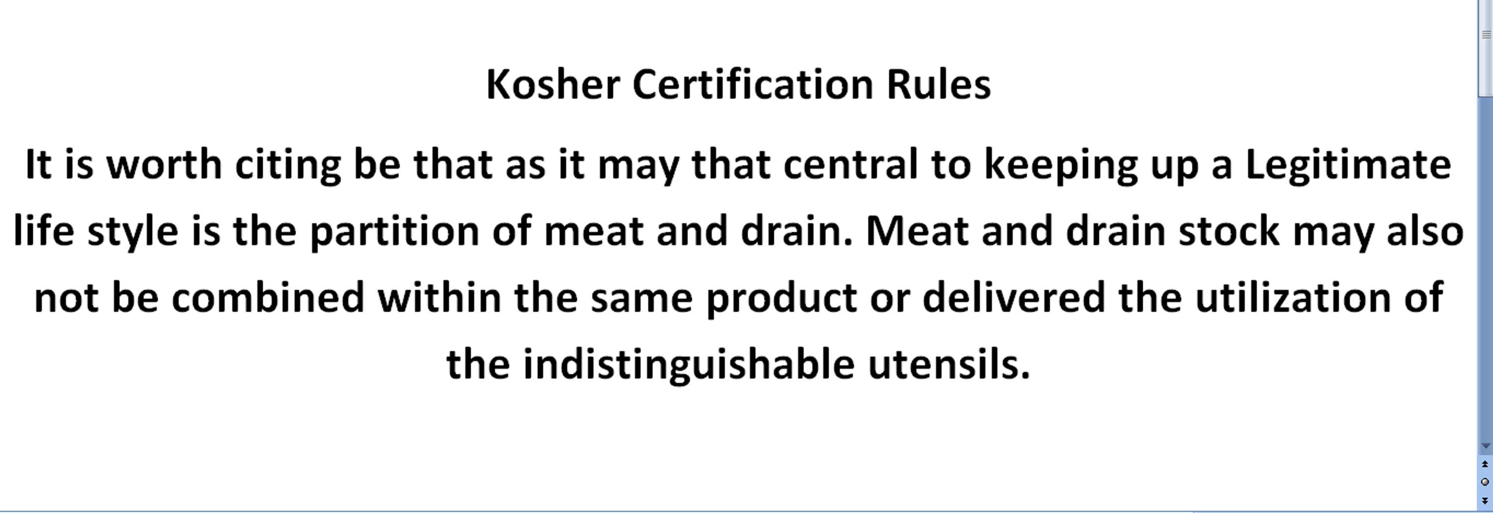 Kosher Certification Rules by Kosher Next