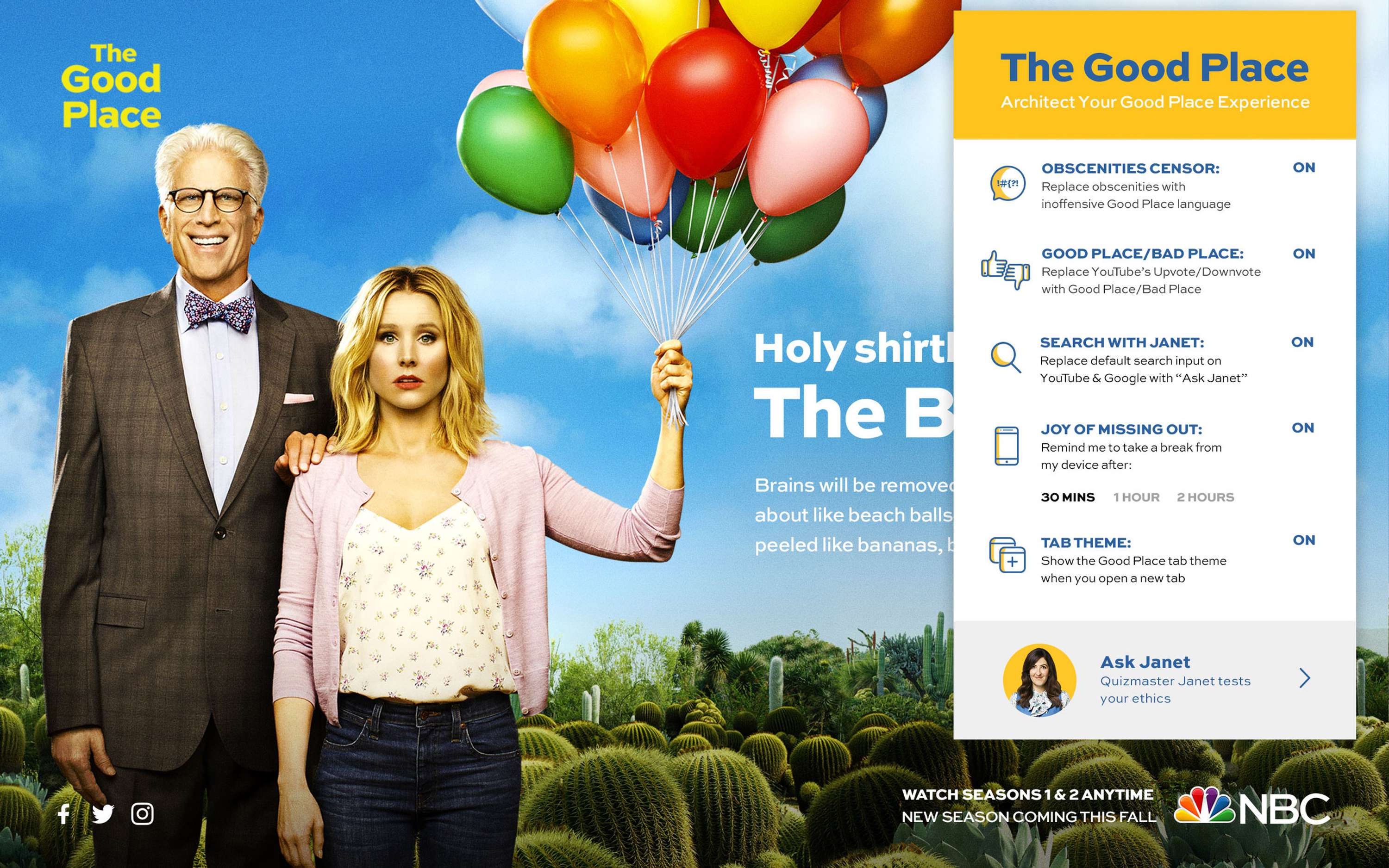 The Good Place Chrome Extension by Melissa Mellor