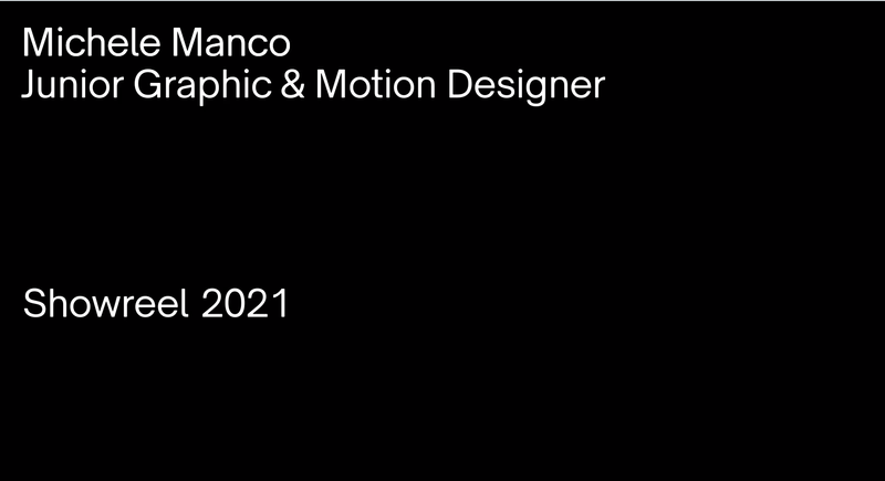 Michele Manco Junior Designer Motion Designer The Dots